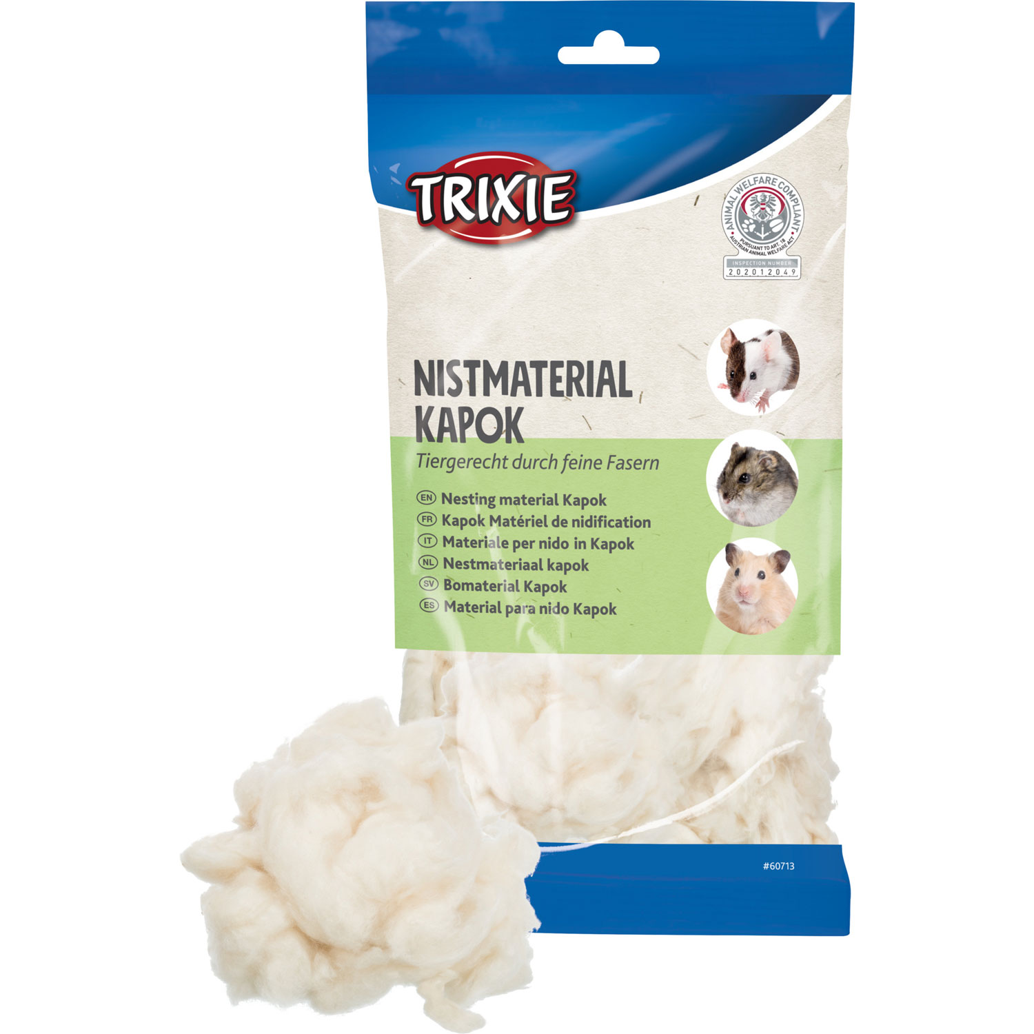 Material Nidos, kapok, 40 g, Crema