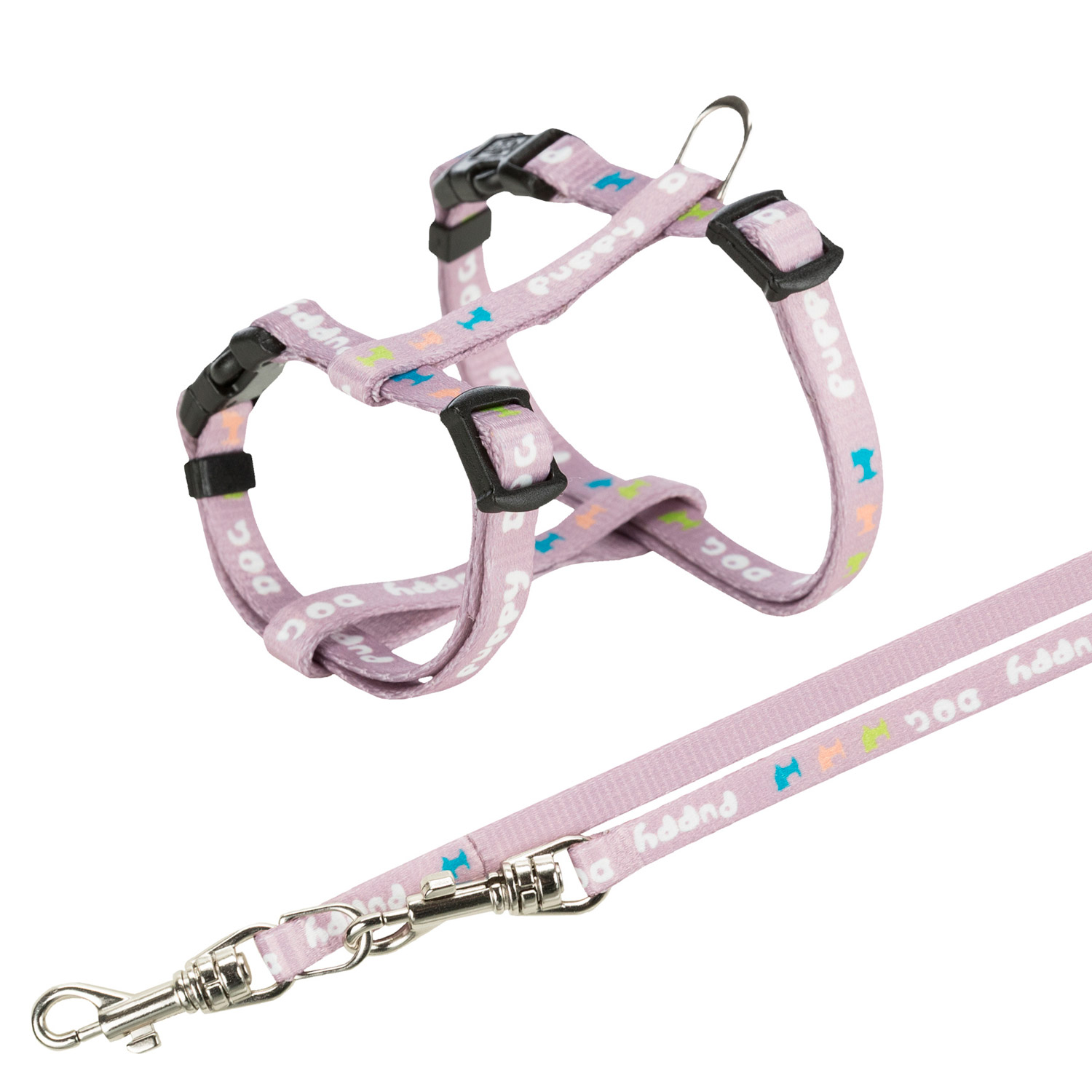Arnés para cachorros con correa JUNIOR , 23-34 cm/8 mm, 2.00 m, Lila Claro
