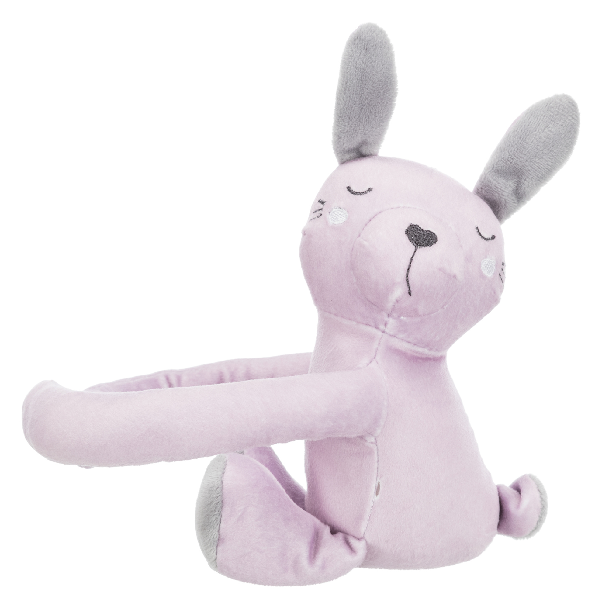 Set JUNIOR de manta/conejo, felpa,  75 × 50 cm, Gris/Lila Claro