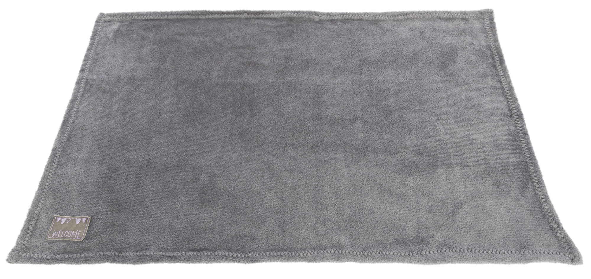 Set JUNIOR de manta/conejo, felpa,  75 × 50 cm, Gris/Lila Claro