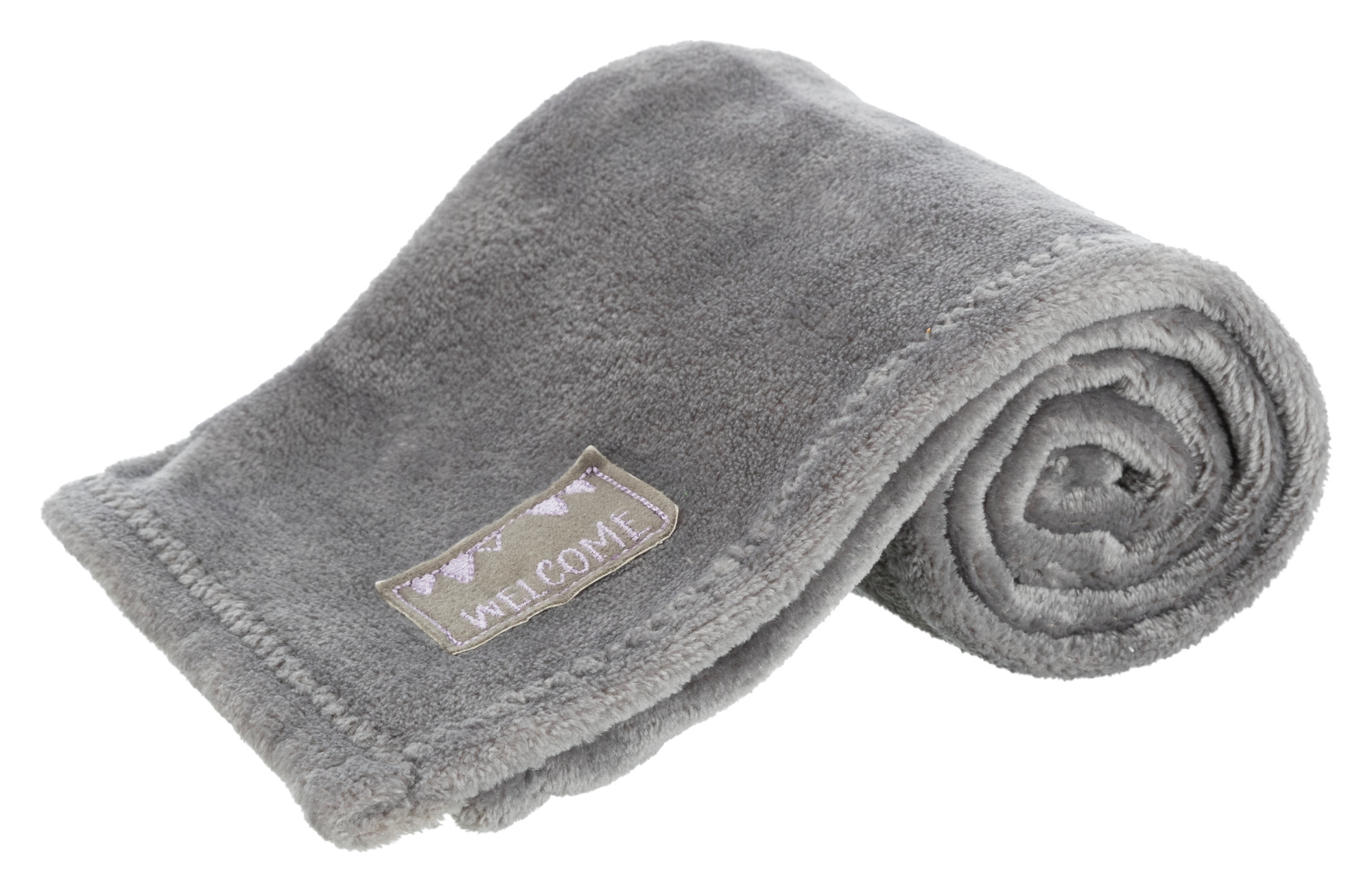 Set JUNIOR de manta/conejo, felpa,  75 × 50 cm, Gris/Lila Claro
