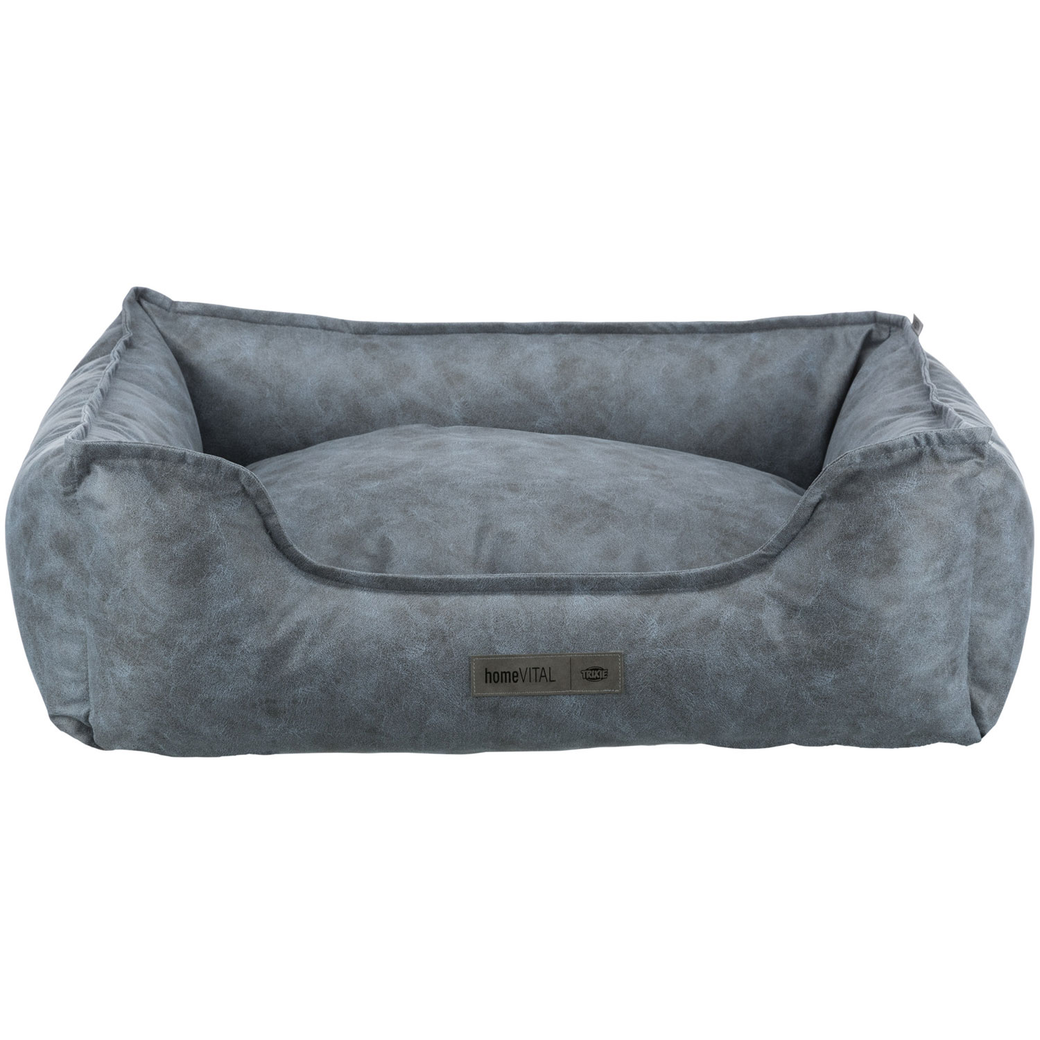 Cama Vital Calito, cuadrado, 60 × 50 cm, Azul/Gris