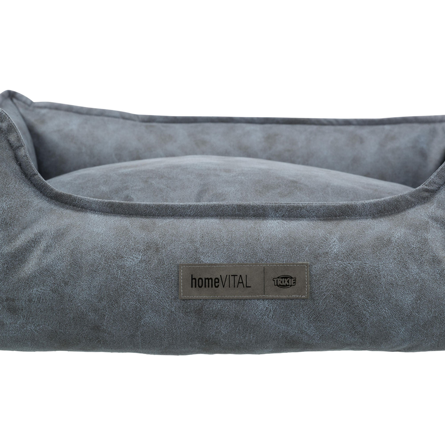 Cama Vital Calito, cuadrado, 60 × 50 cm, Azul/Gris