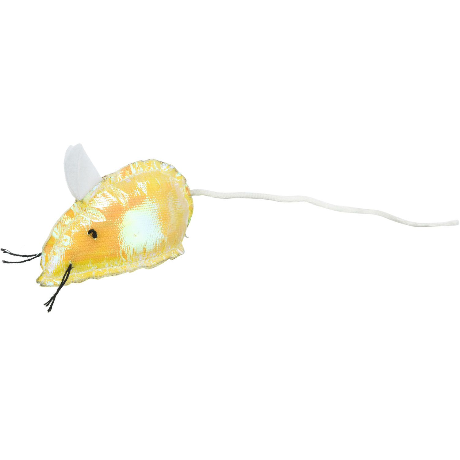 Ratón con purpurina, tela, catnip, 7 cm, Varios