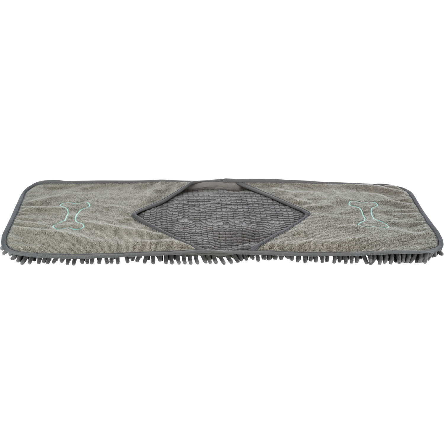 Toalla para Secado con Manoplas Integradas, 78 × 32 cm, Gris