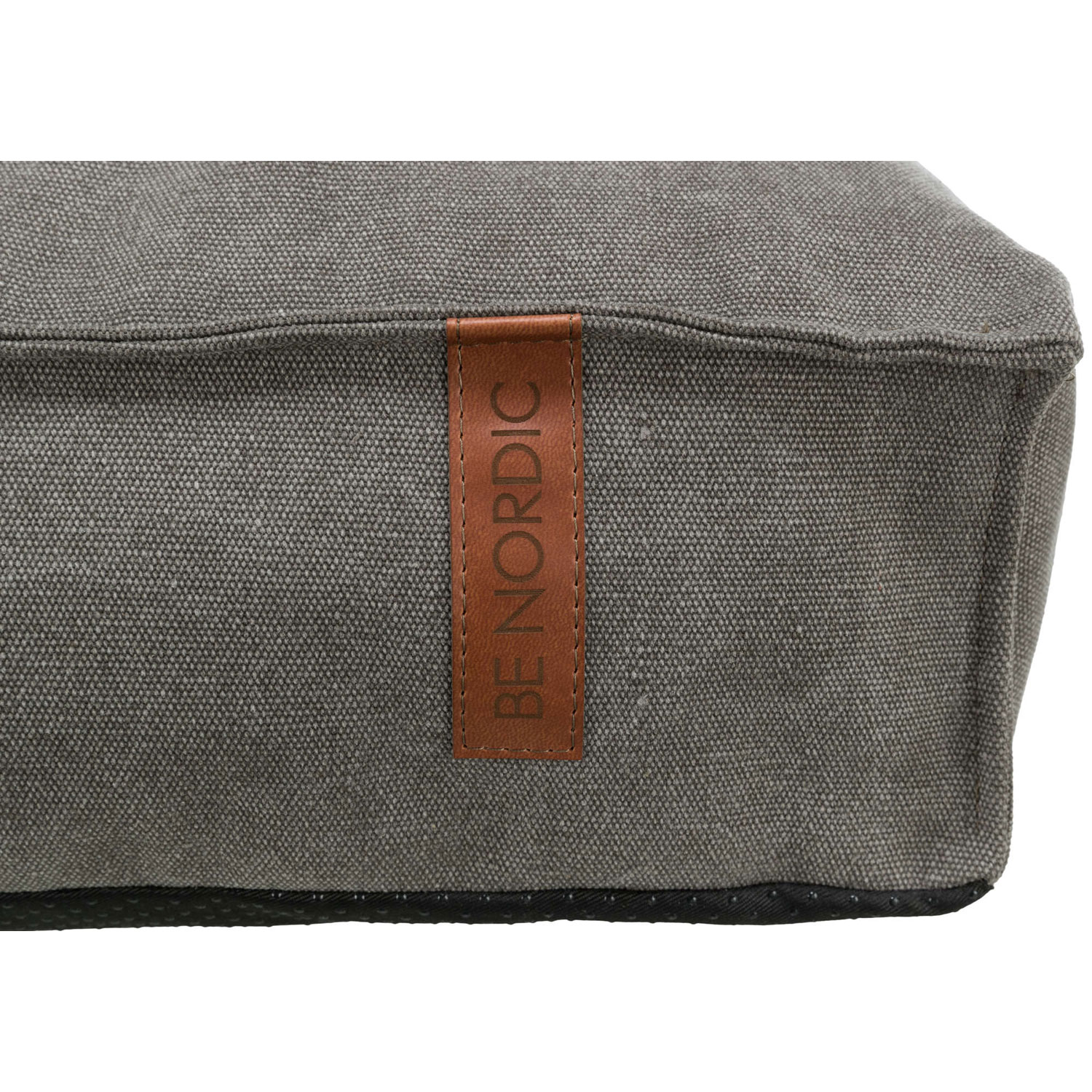 BE NORDIC Cojín Föhr, 80 × 60 cm, Gris oscuro