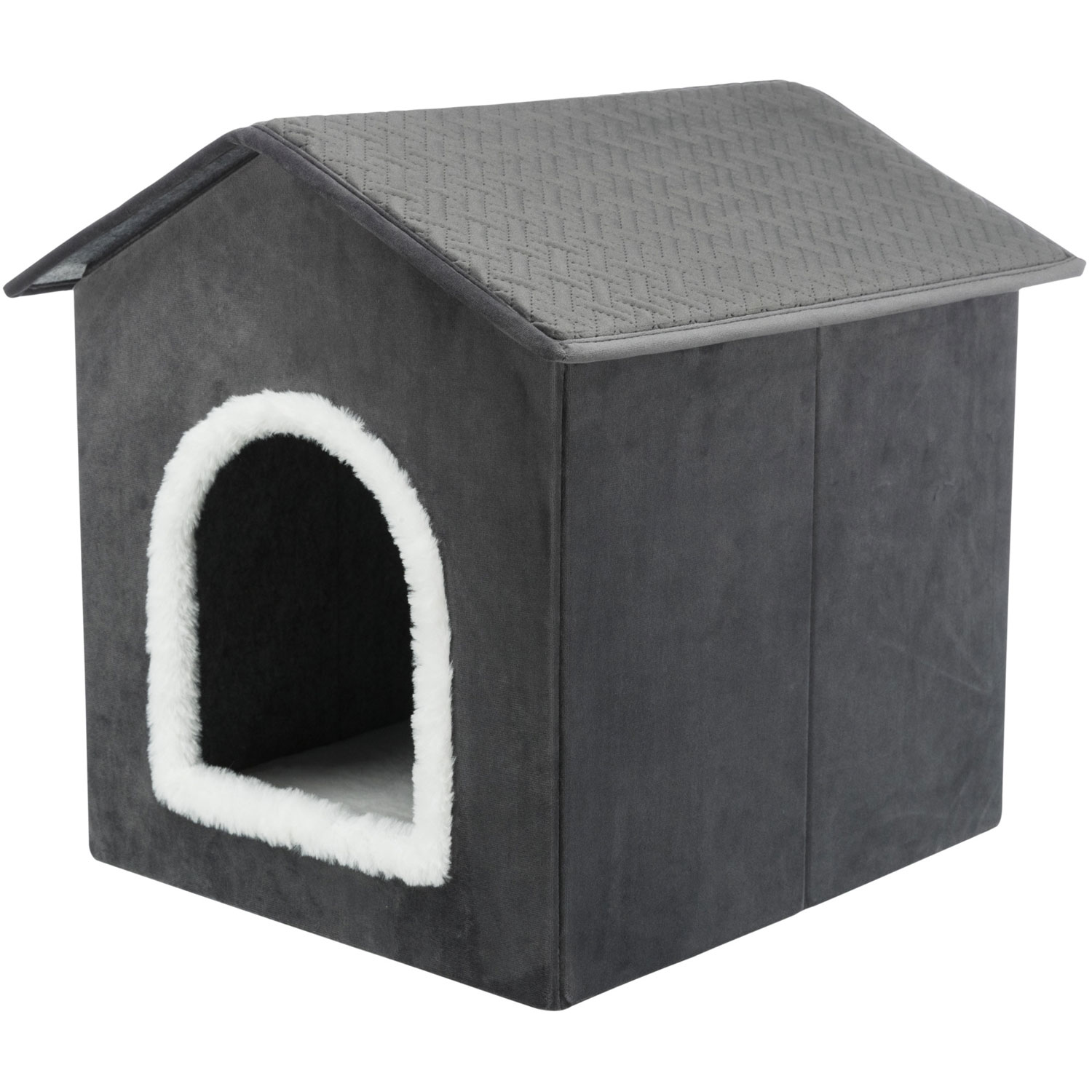 Cueva Livia, 38 × 41 × 44 cm, Gris oscuro/Blanco