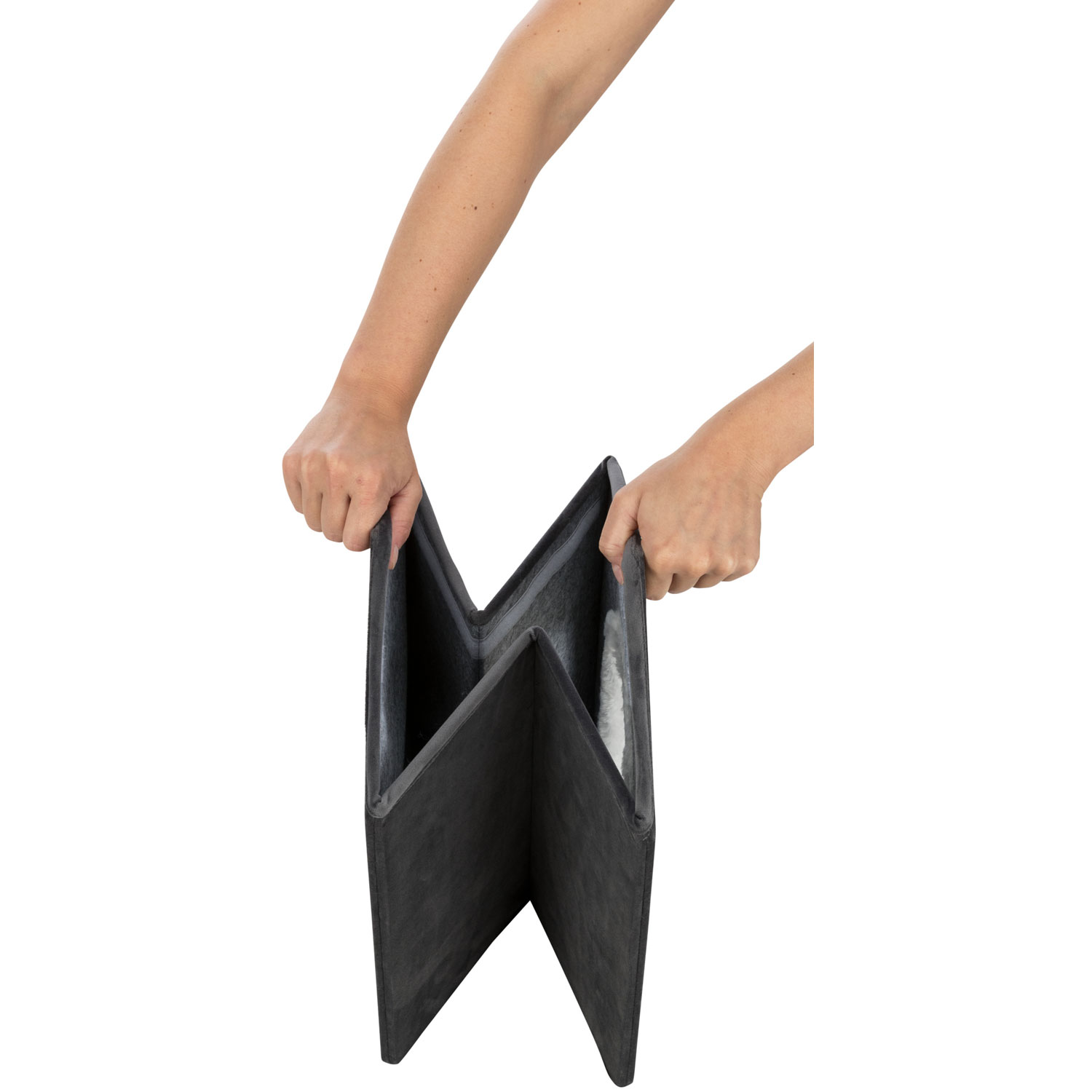 Cueva Livia, 38 × 41 × 44 cm, Gris oscuro/Blanco