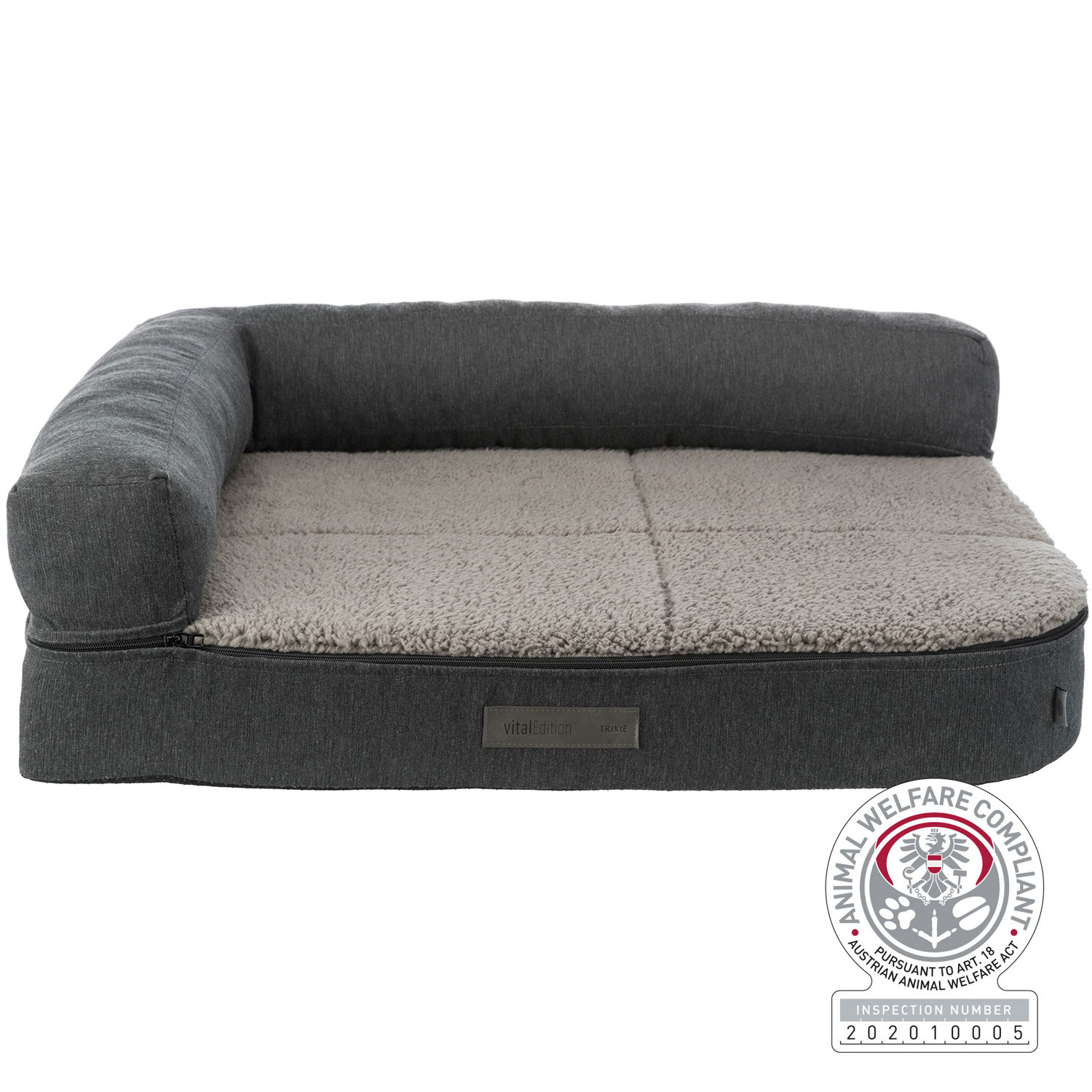 Sofá Vital Bendson, 80 × 60 cm, Gris oscuro/Gris claro