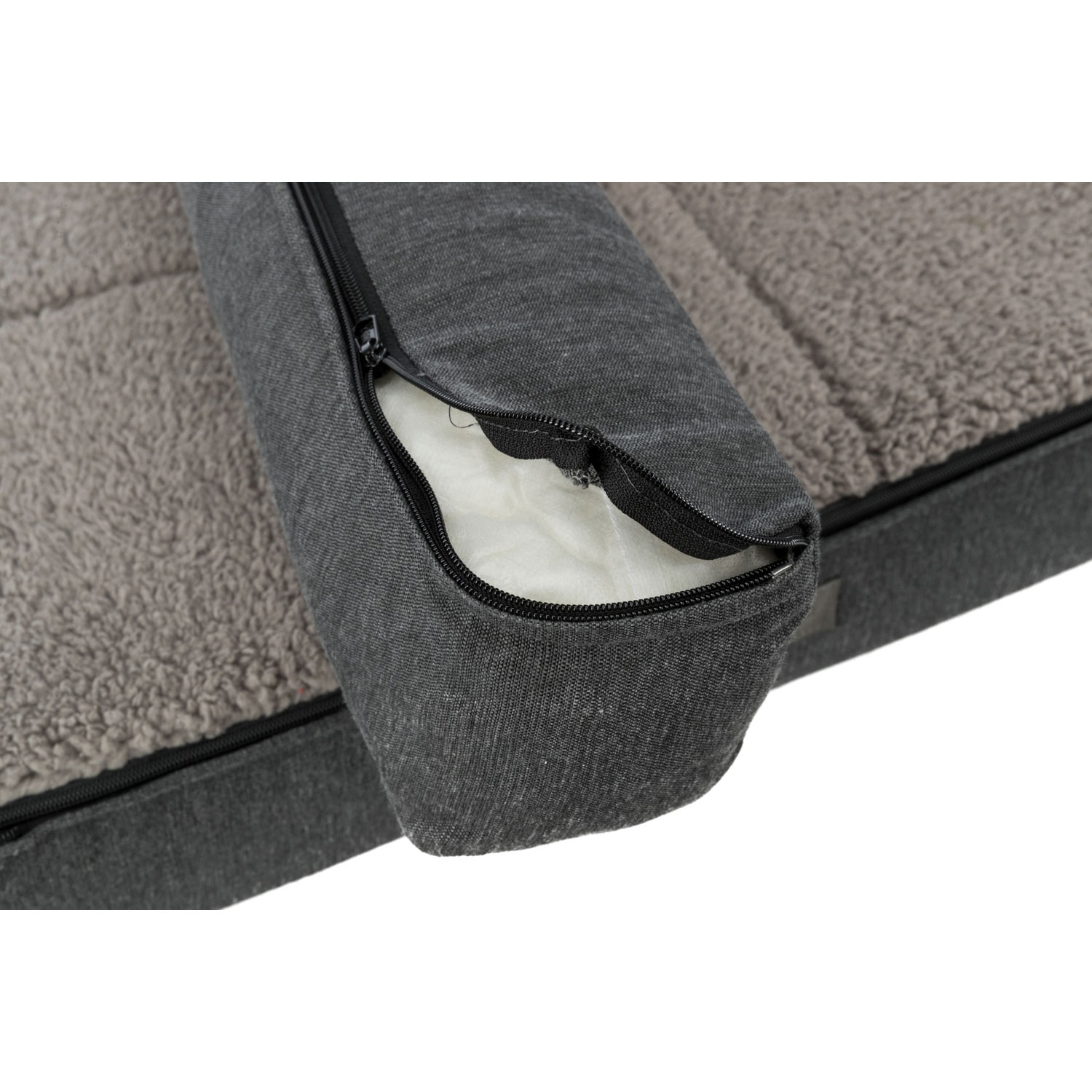 Sofá Vital Bendson, 80 × 60 cm, Gris oscuro/Gris claro