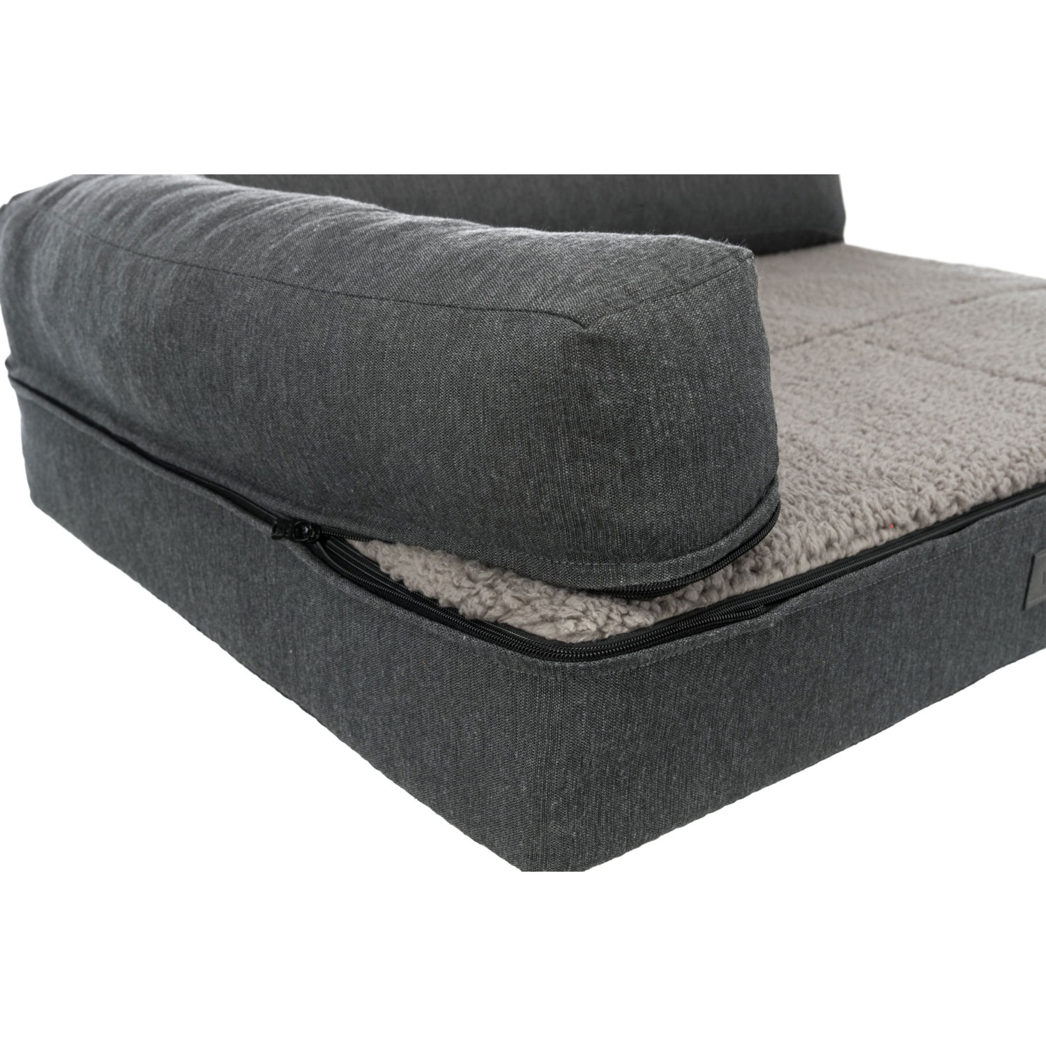 Sofá Vital Bendson, 80 × 60 cm, Gris oscuro/Gris claro