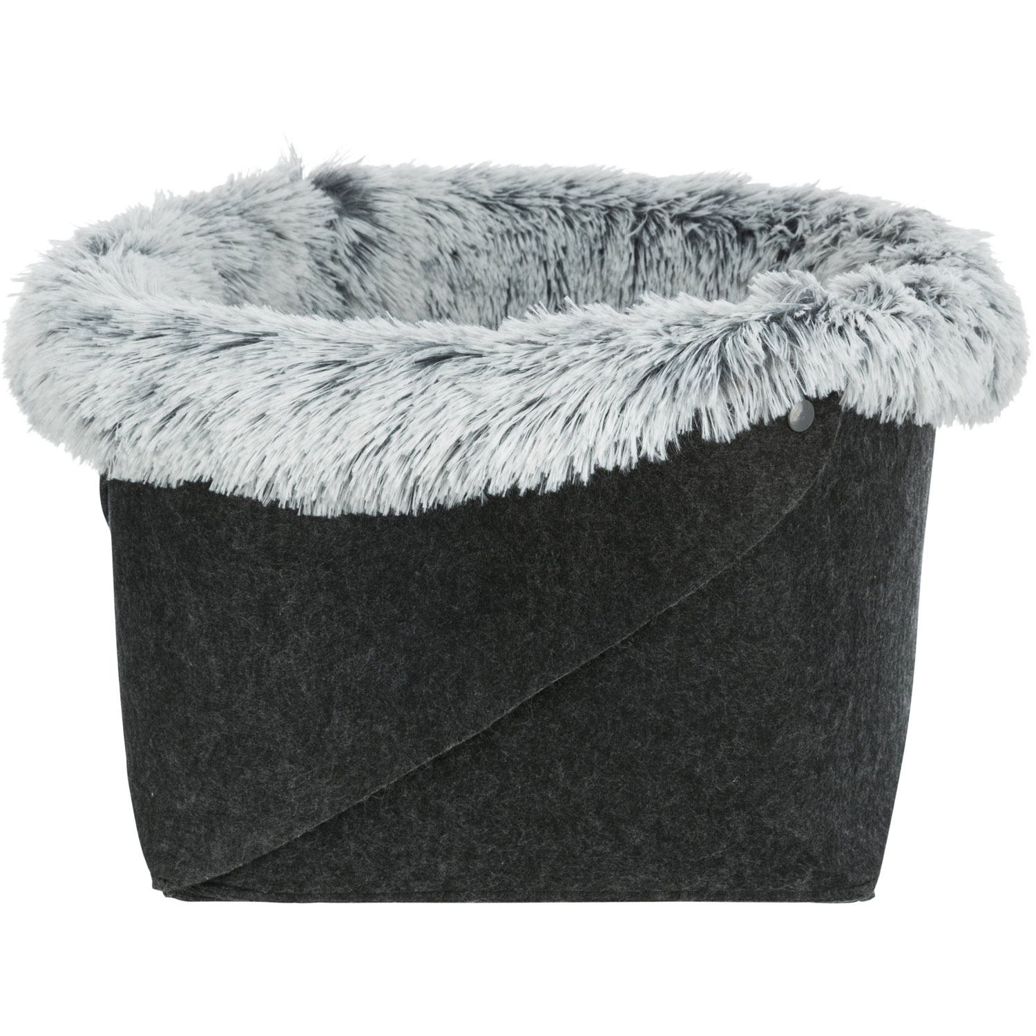Cama Harvey, ø 33 × 27 cm, antracita/Blanco-Negro