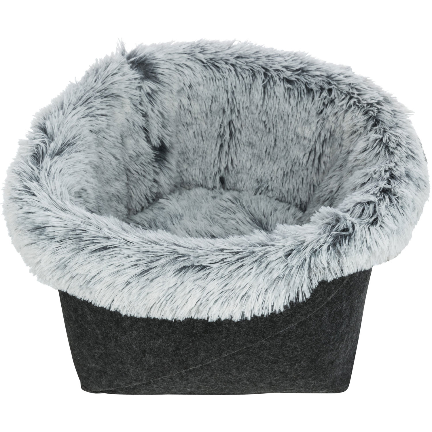 Cama Harvey, ø 33 × 27 cm, antracita/Blanco-Negro