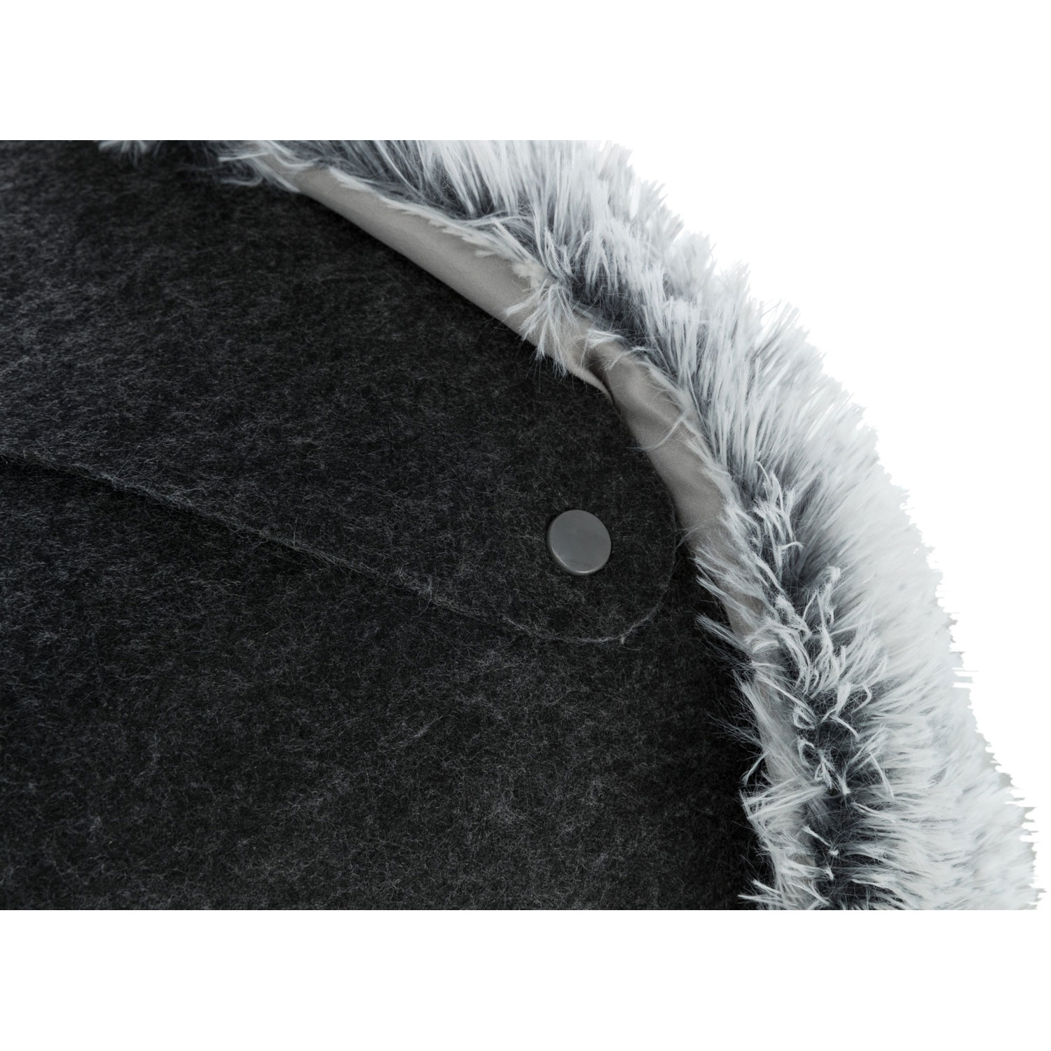 Cama Harvey, ø 33 × 27 cm, antracita/Blanco-Negro