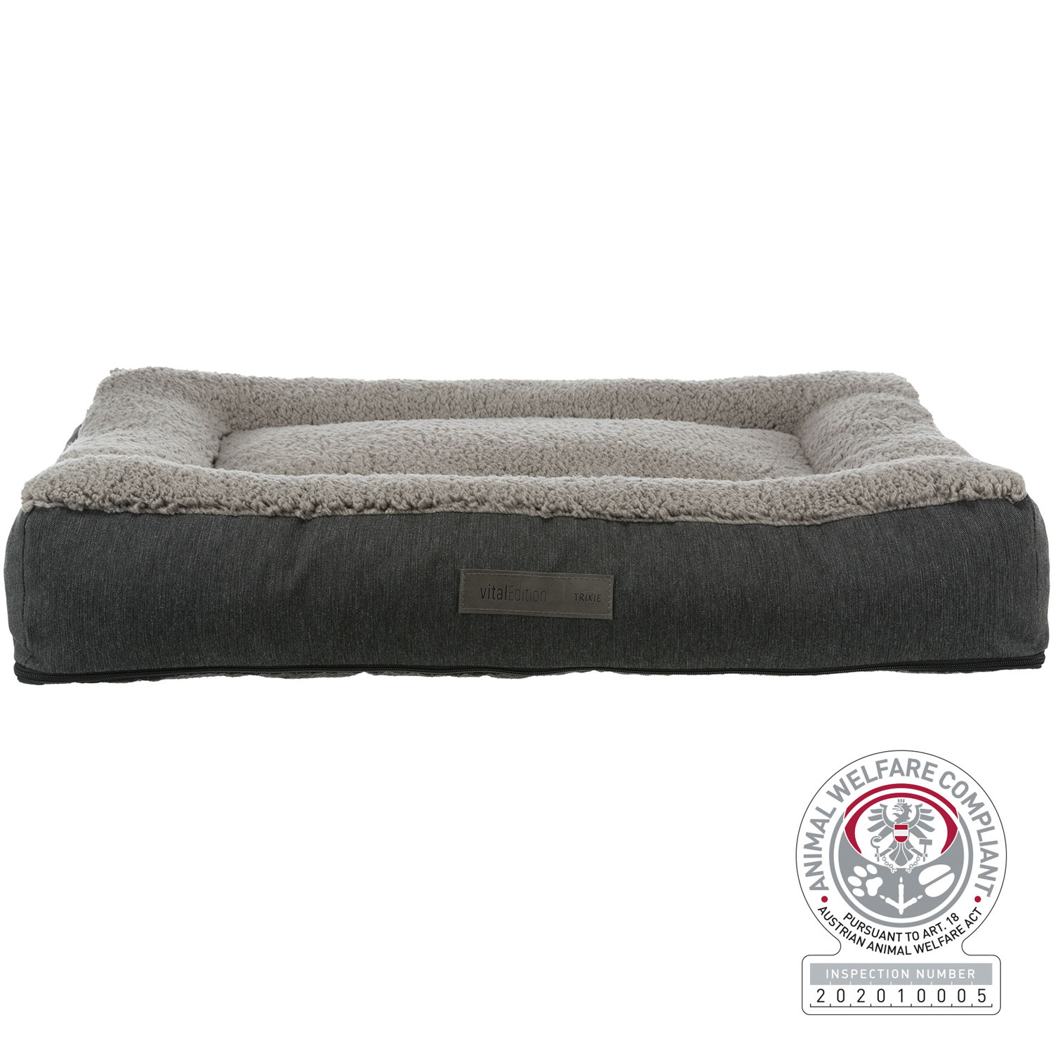 Cojín Vital Bendson, 75 × 50 cm, Gris oscuro/Gris claro