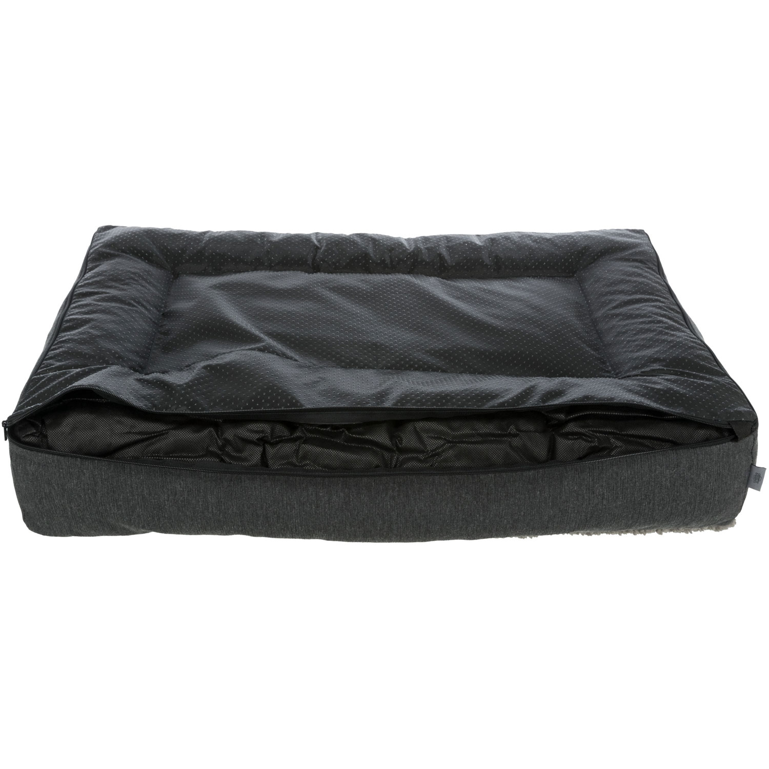 Cojín Vital Bendson, 75 × 50 cm, Gris oscuro/Gris claro