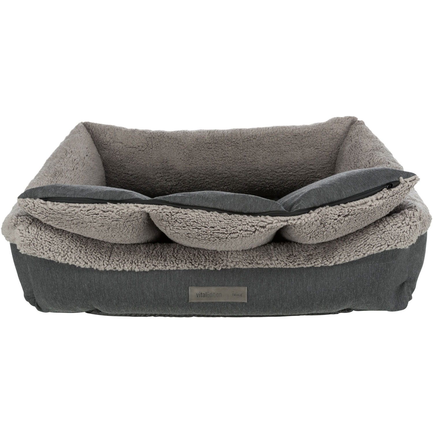 Cama vital Bendson, 90 × 60 cm, Gris oscuro/Gris claro