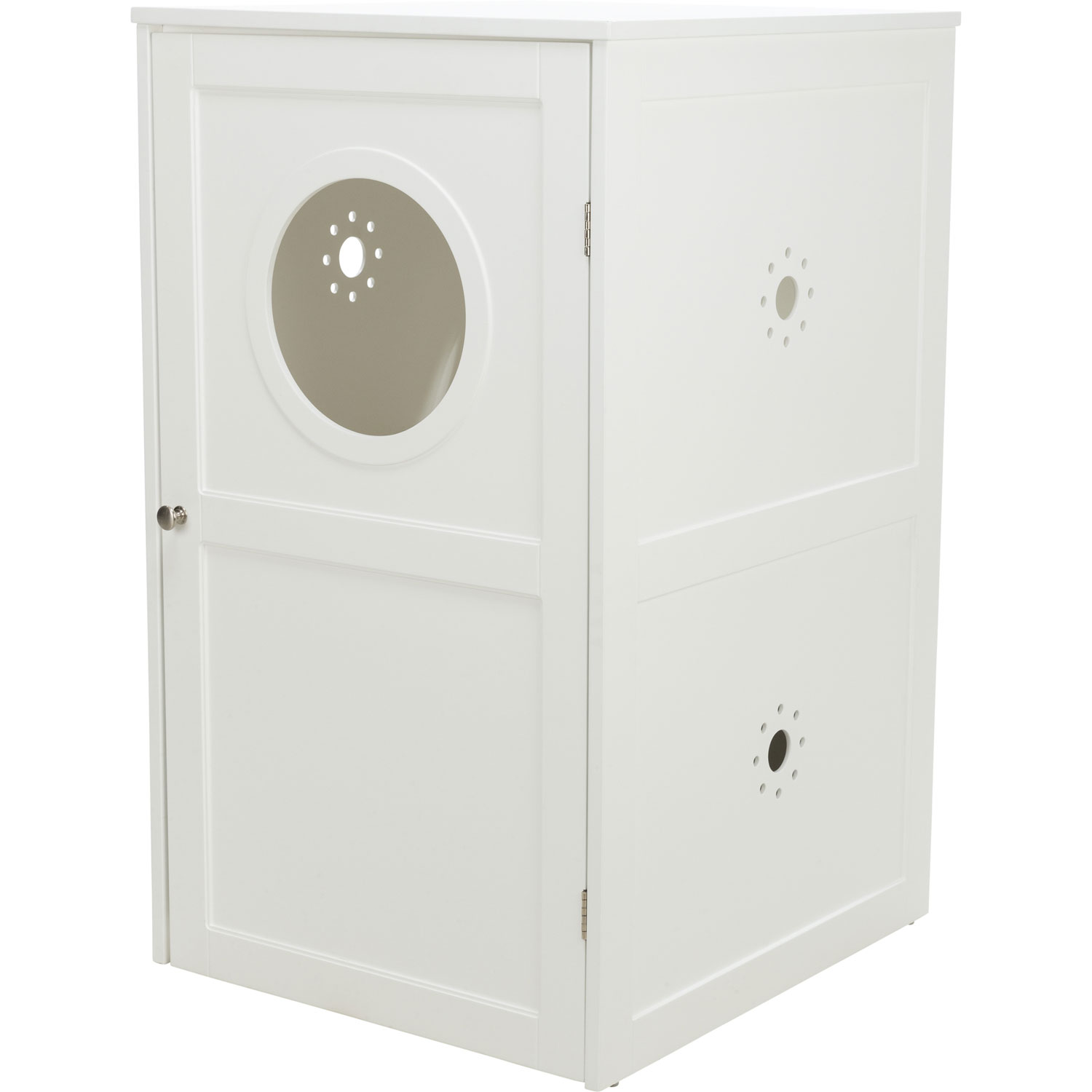 Casa para Gatos con 2 Pisos, 53 × 90 × 58 cm, Blanco
