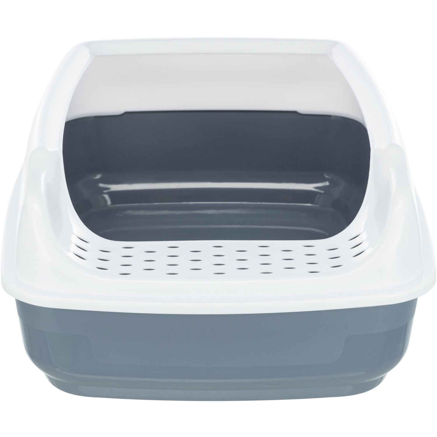 Bandeja Higiénica Delio con Borde, 38 × 20 × 50 cm, Gris/Blanco