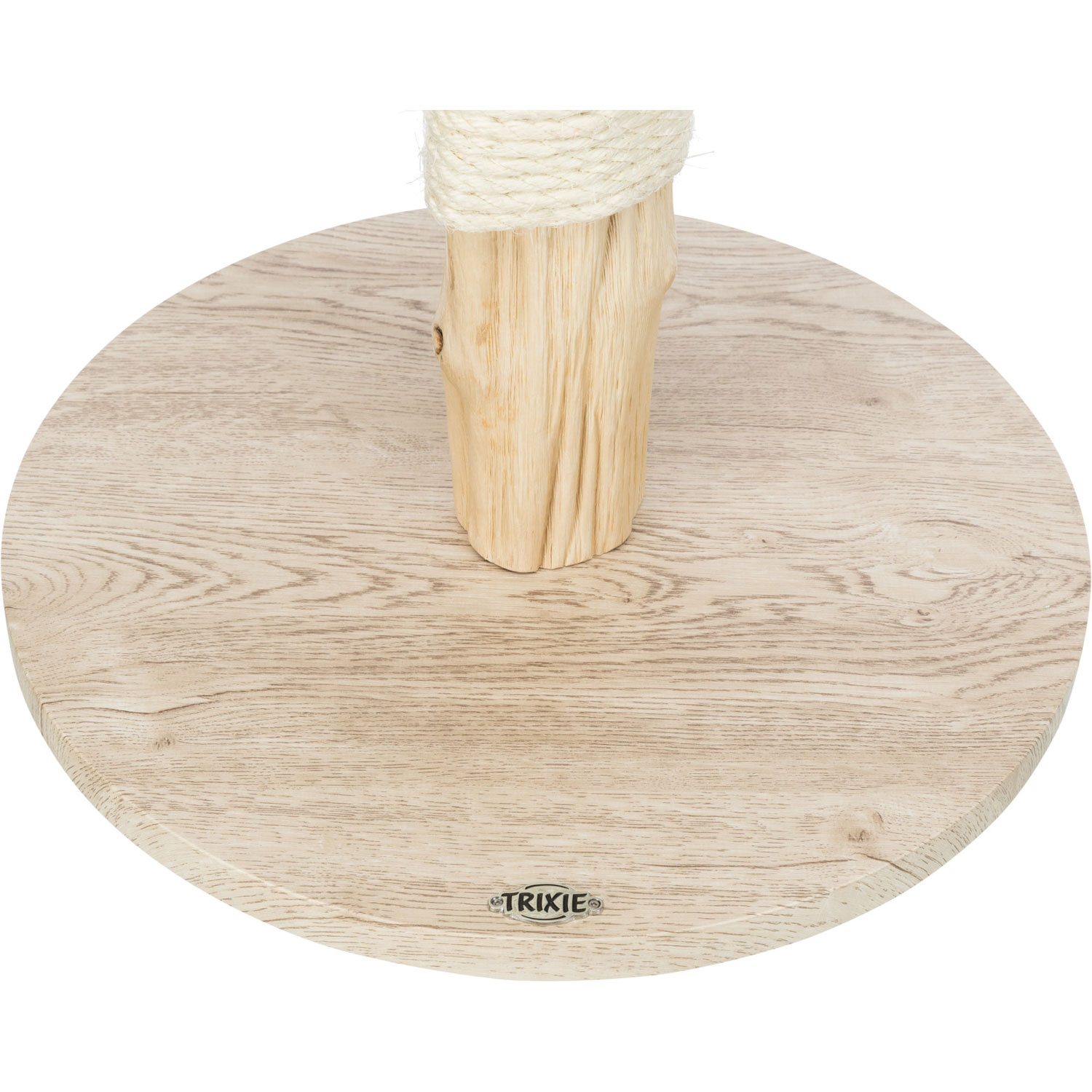 Poste rascador, madera natural, 93 cm, Beige