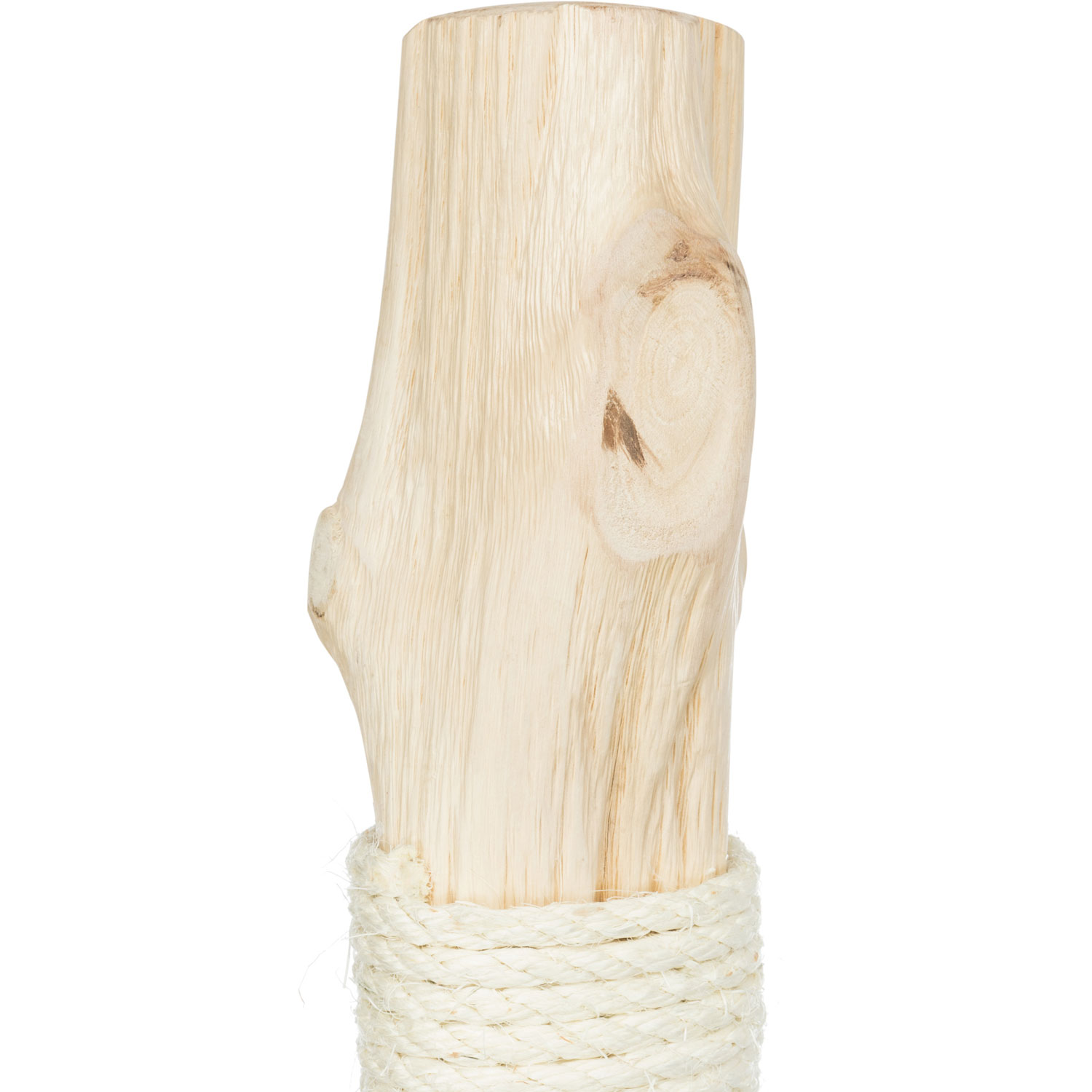 Poste rascador, madera natural, 93 cm, Beige