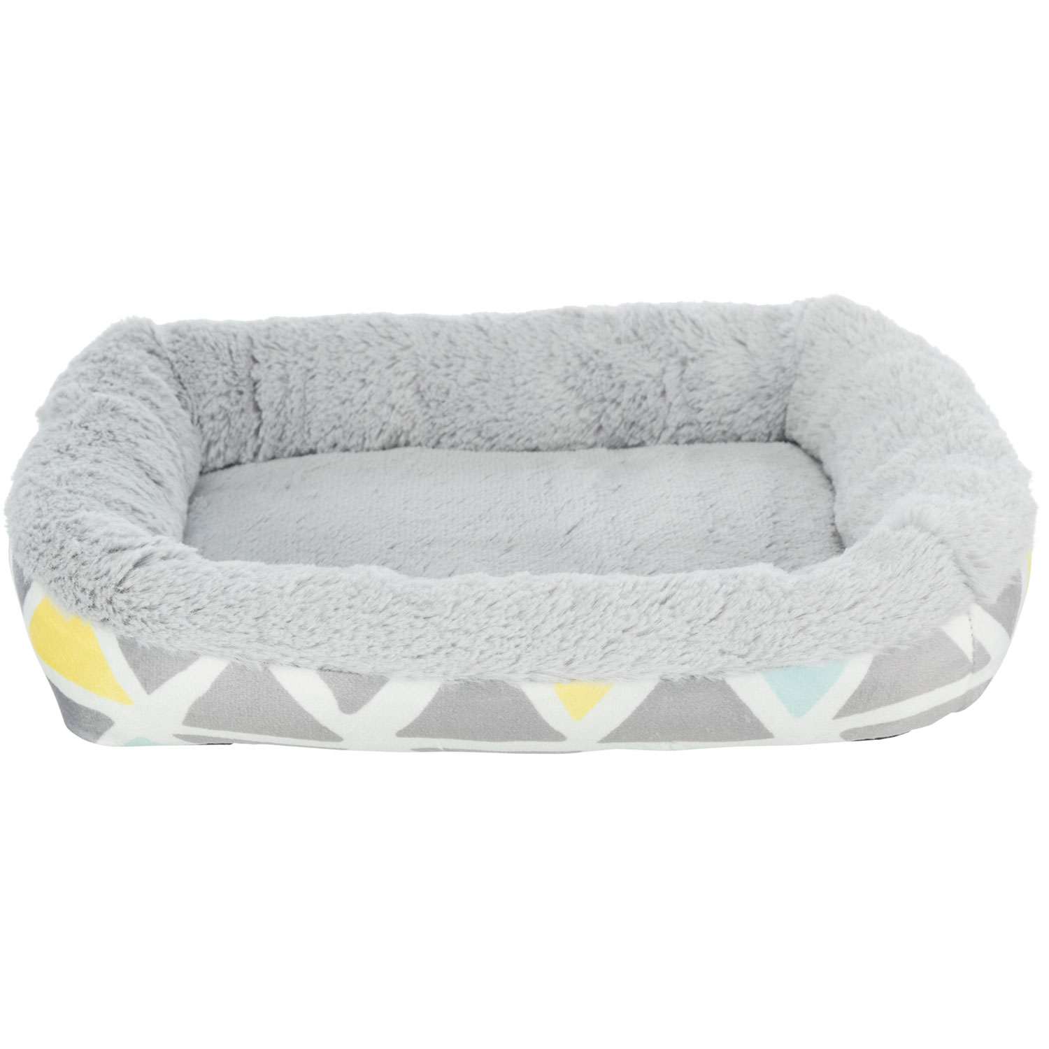 Cama de peluche Bunny, 30 × 6 × 22 cm, Colorido/Gris