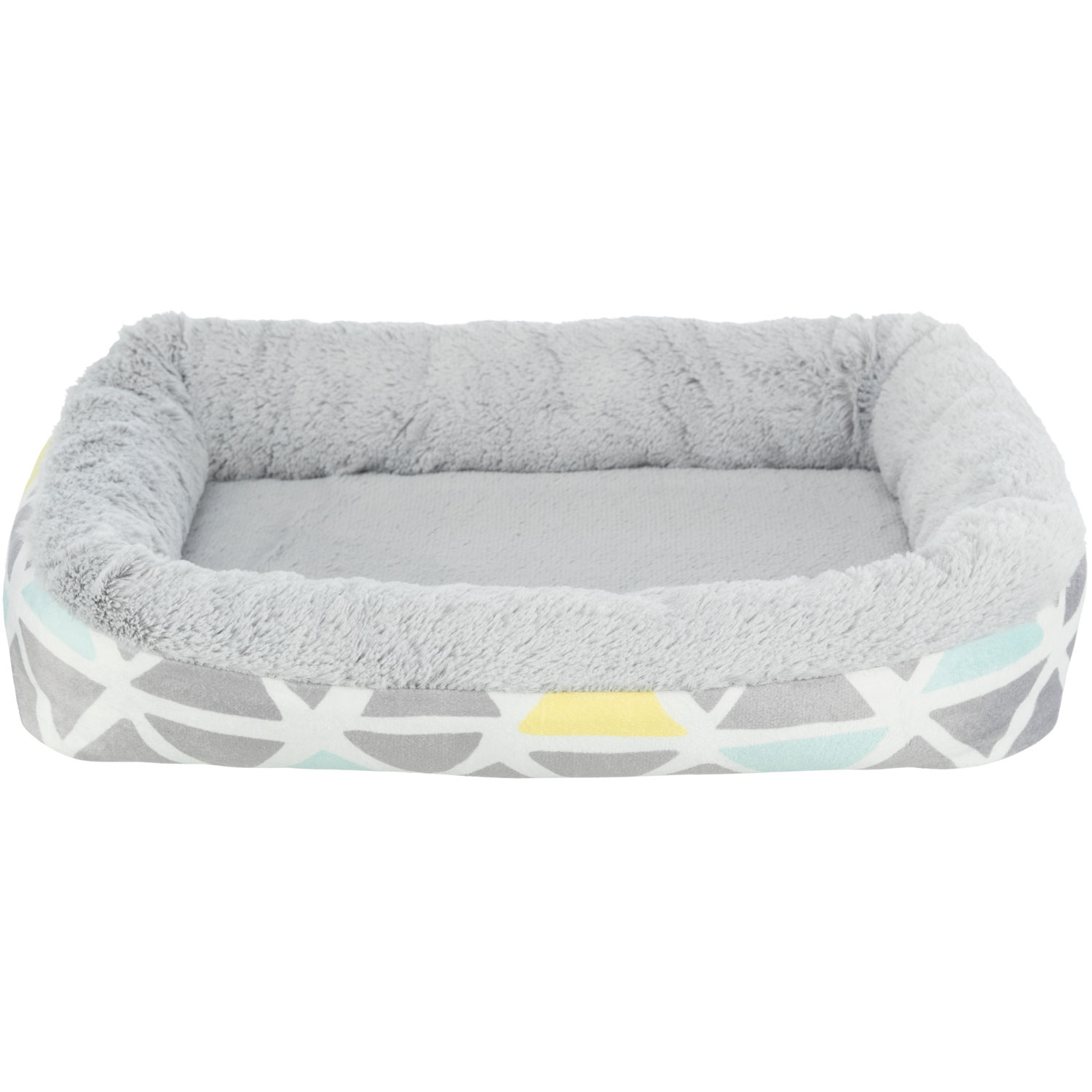 Cama de peluche Bunny, 30 × 6 × 22 cm, Colorido/Gris