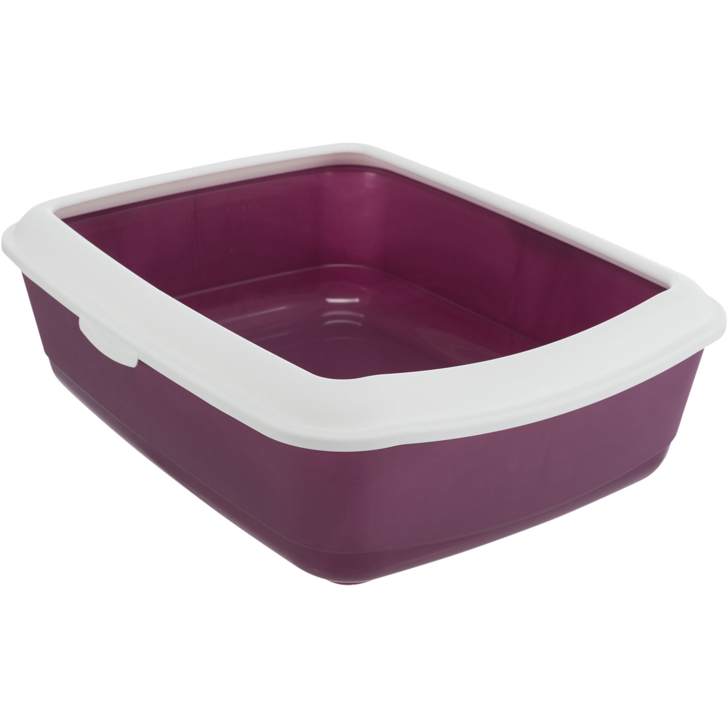 Bandeja Higiénica Classic, 37 × 15 × 47 cm, Morado/Blanco