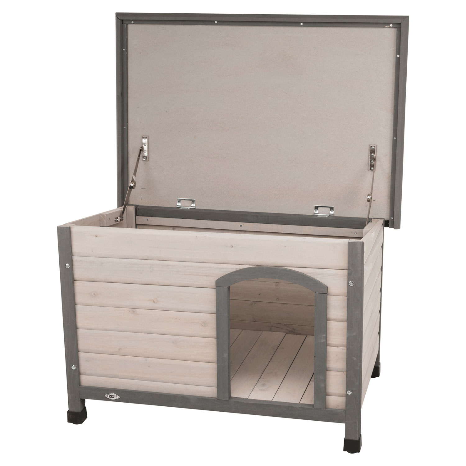 Caseta Natura, Techo Plano, S-M: 85x58x60 cm, Gris