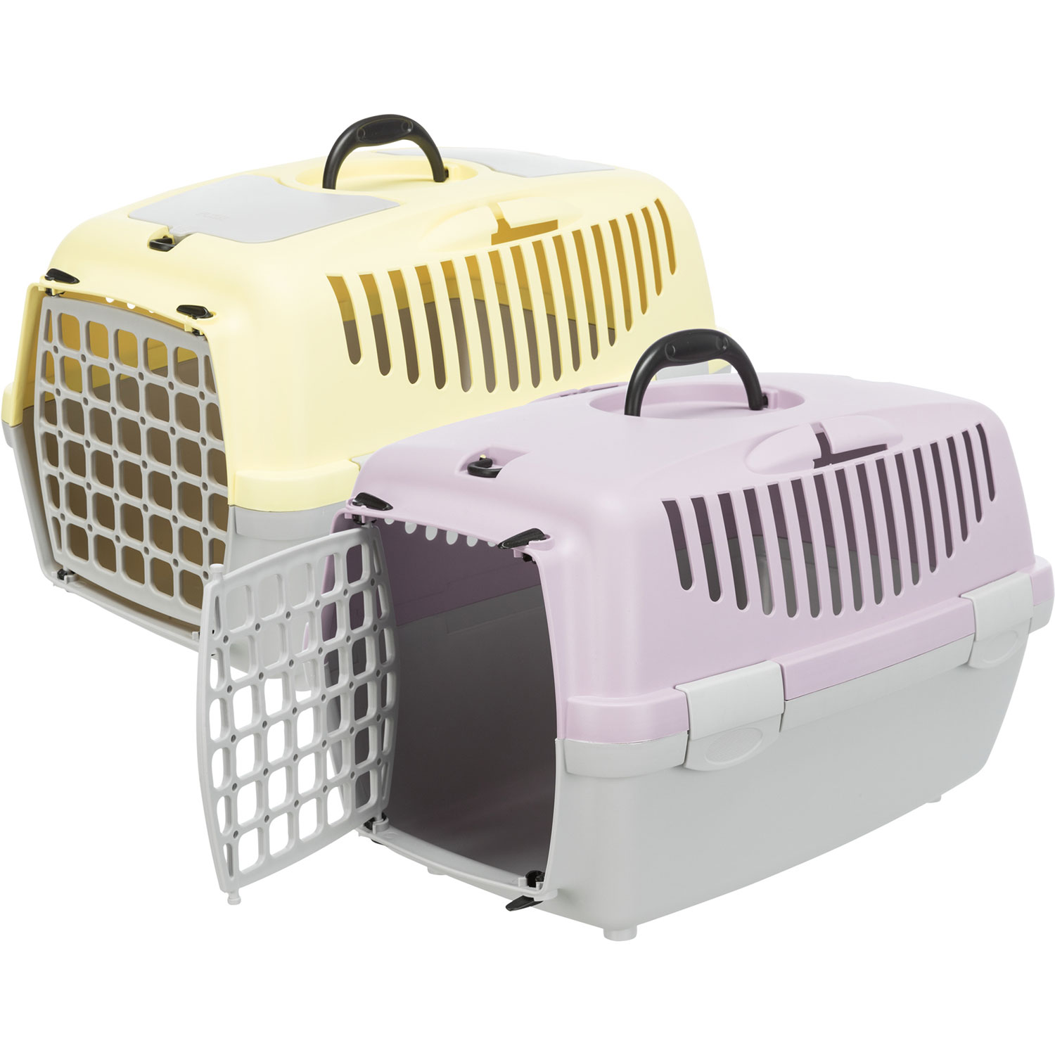 Transportín Capri 1, XS: 32 × 31 × 48 cm, Gris Claro/Lila Claro