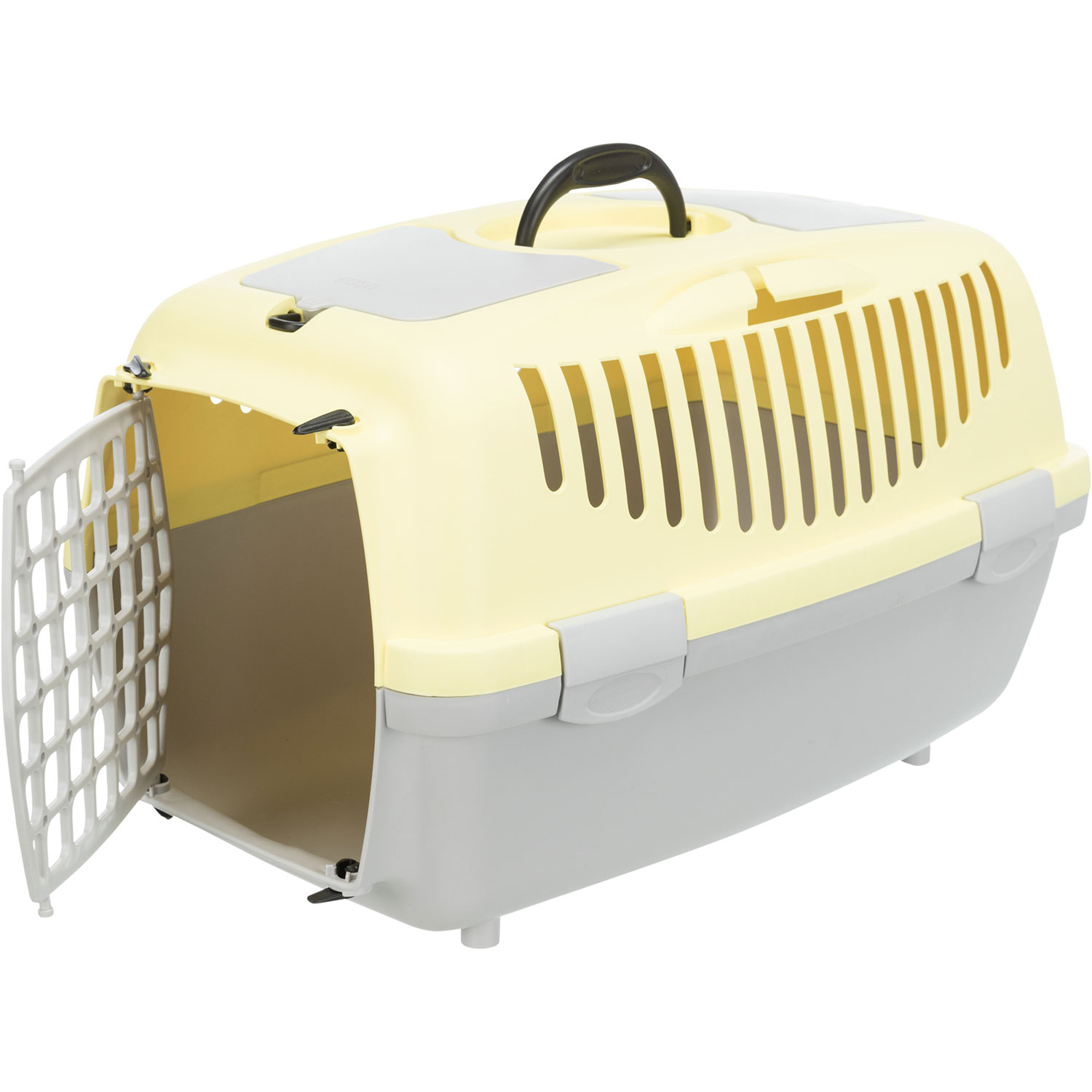 Transportín Capri 2, XS–S: 37 × 34 × 55 cm, Gris Claro/Amarillo