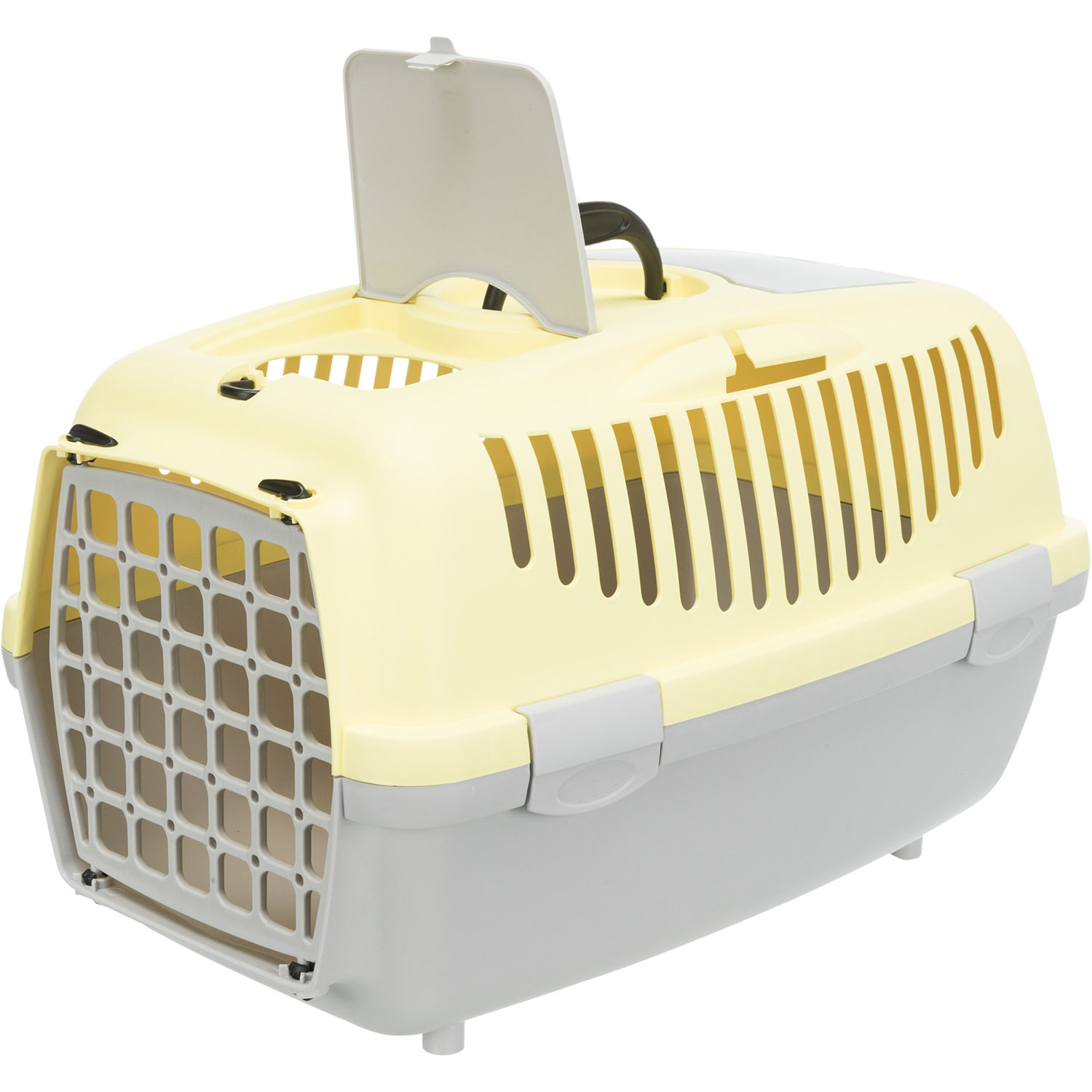 Transportín Capri 2, XS–S: 37 × 34 × 55 cm, Gris Claro/Amarillo