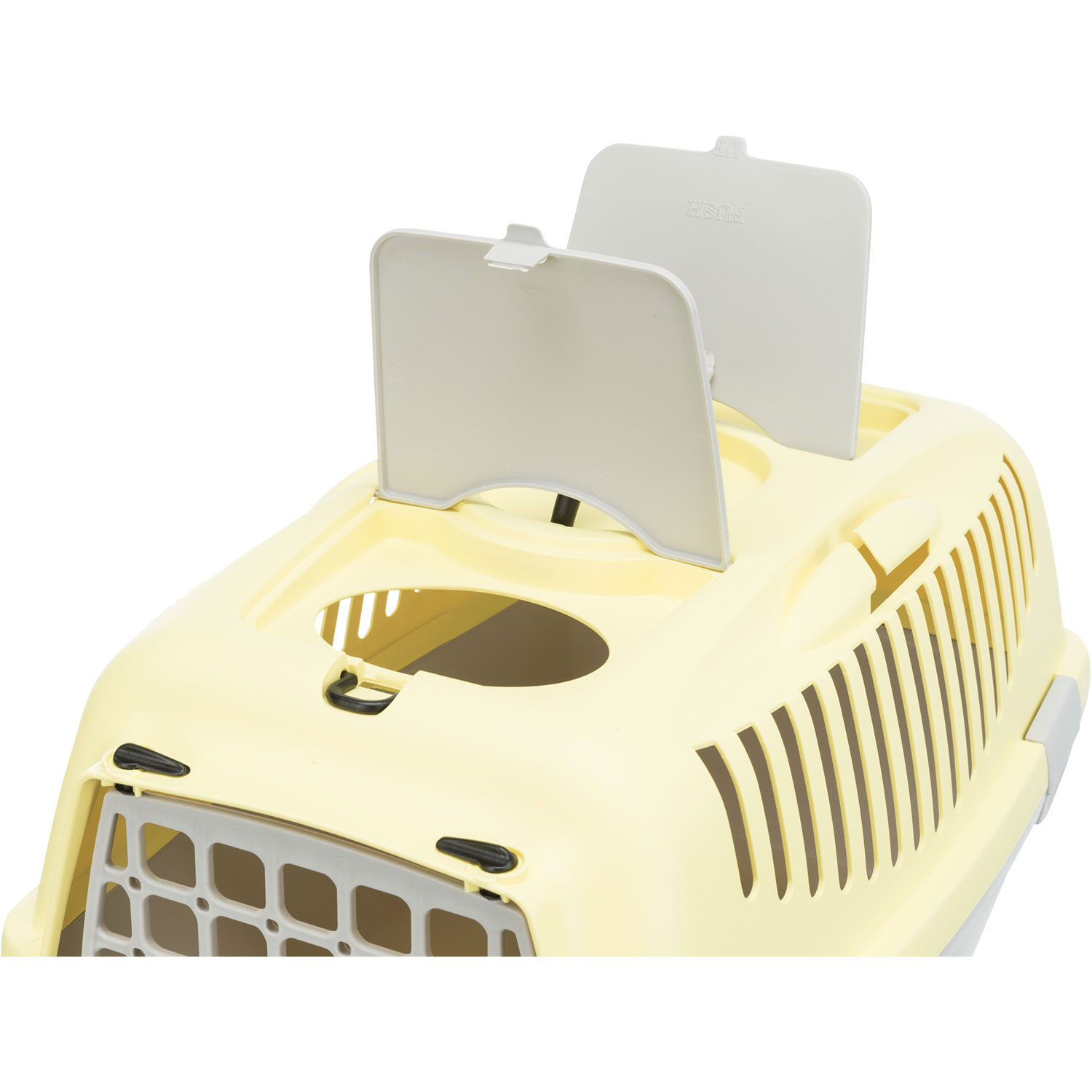 Transportín Capri 2, XS–S: 37 × 34 × 55 cm, Gris Claro/Amarillo