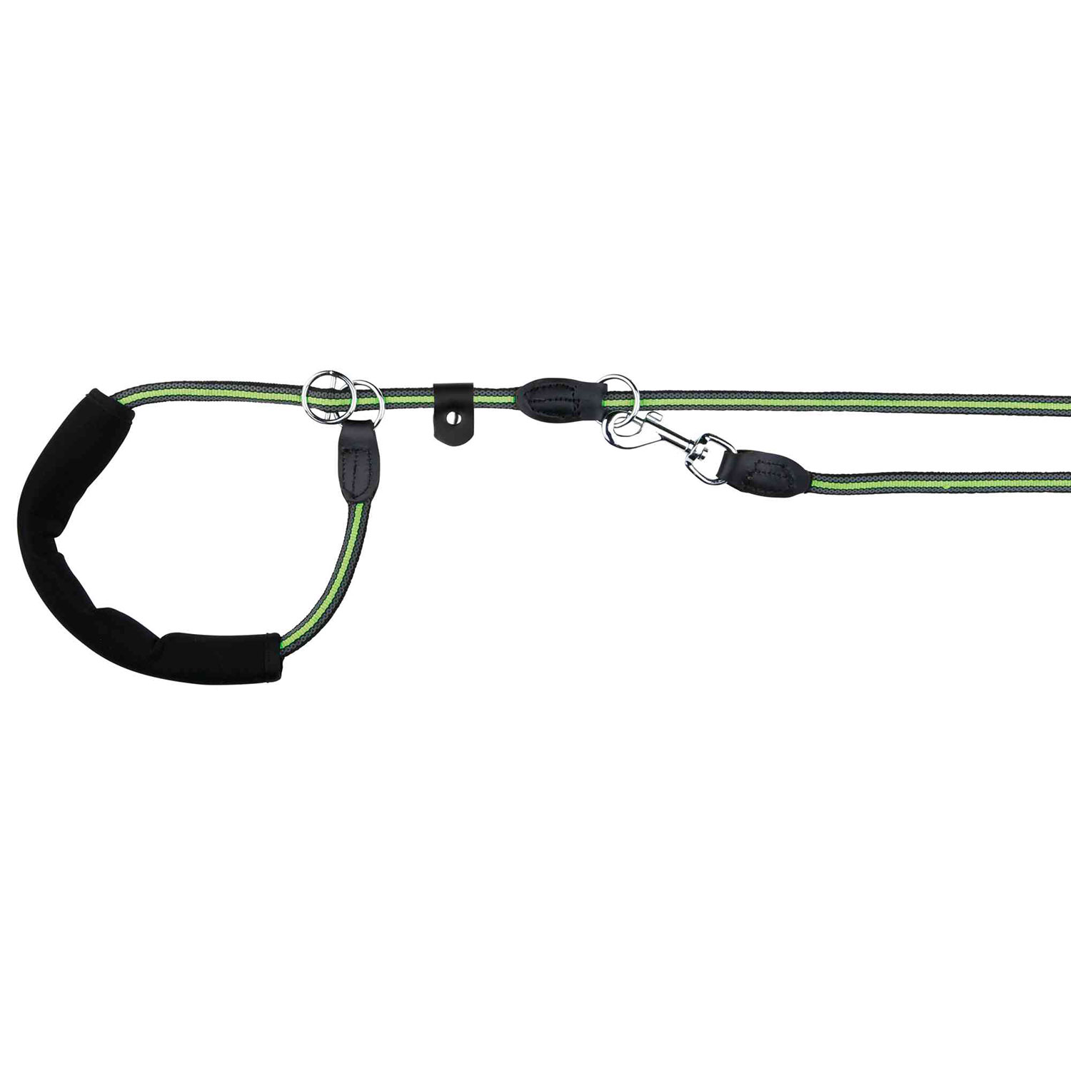 Ramal Retriever Fusion, M-XL, 1.90 m/ø13 mm, Negro-Verde