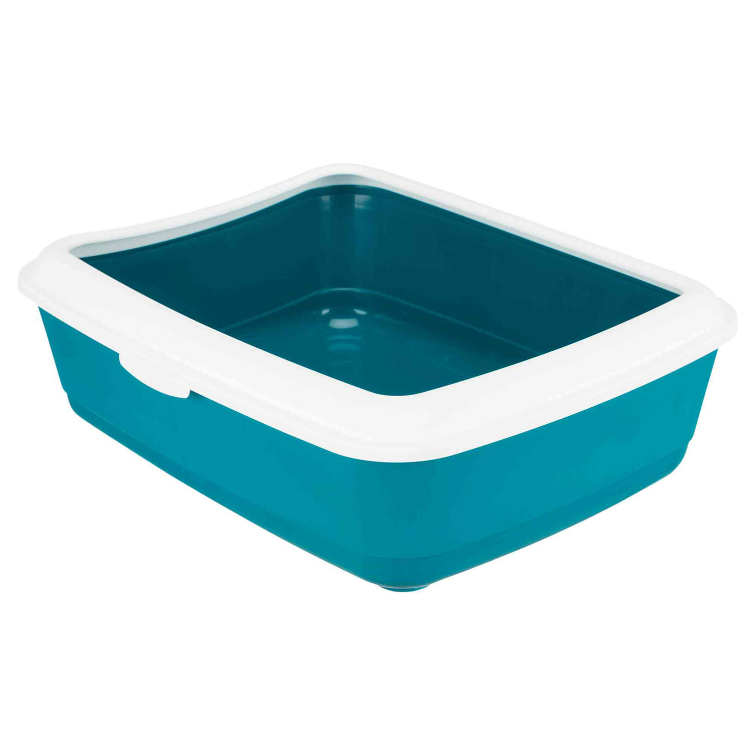 Bandeja Classic con Borde, 37 × 15 × 47 cm, Azul Petróleo-Blanco