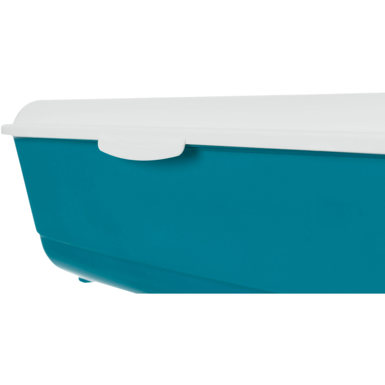 Bandeja Higiénica Classic, 37 × 15 × 47 cm, Azul petróleo/Blanco