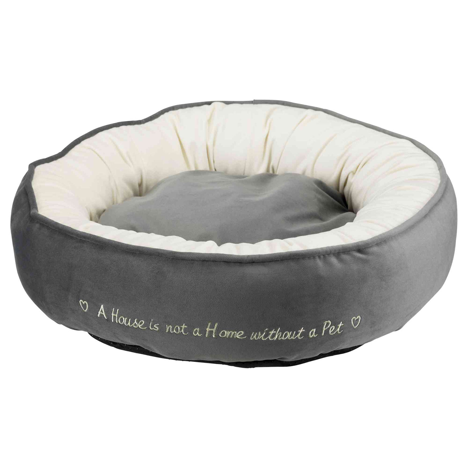 Cama Pets Home, ø50 cm, Gris-Crema