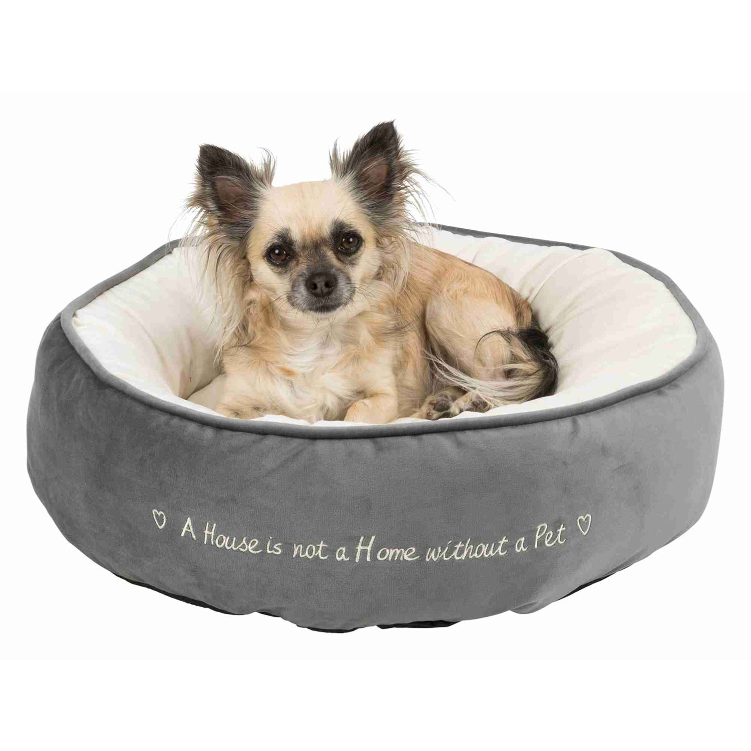 Cama Pets Home, ø50 cm, Gris-Crema