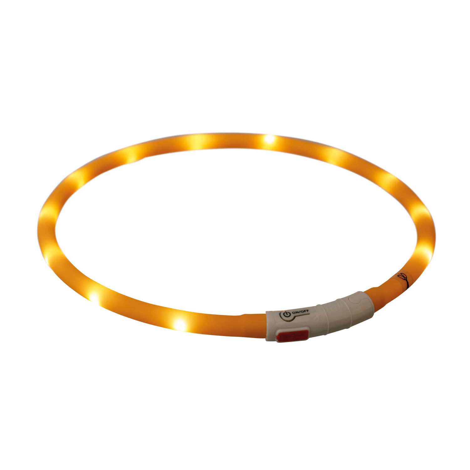Aro Flash USB, Silicona, XS–XL, 70 cm/ø10 mm, Naranja