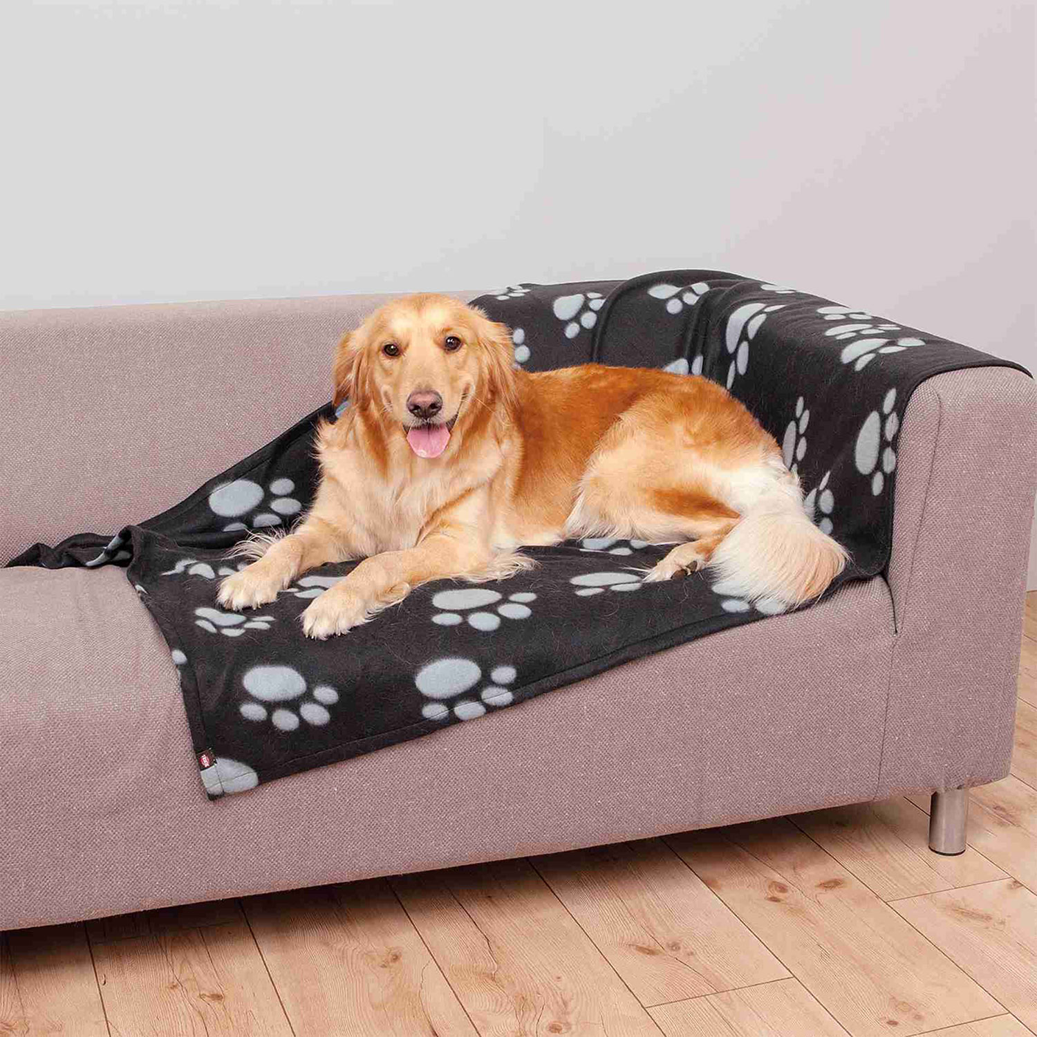 Manta Barney, 150 x 100 cm, Negro-Gris