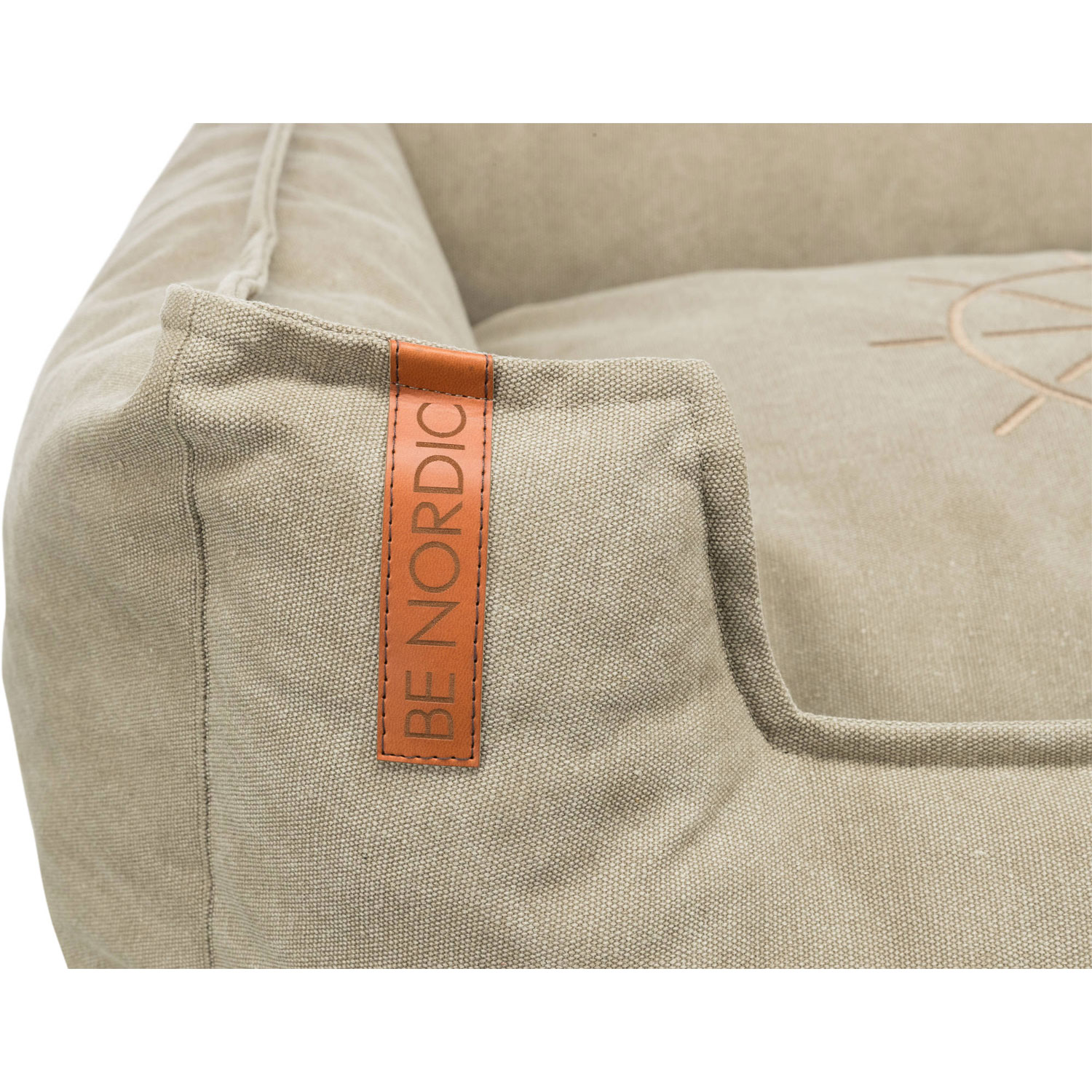 Cama BE NORDIC Föhr, cuadrado, 60 × 50 cm, Arena