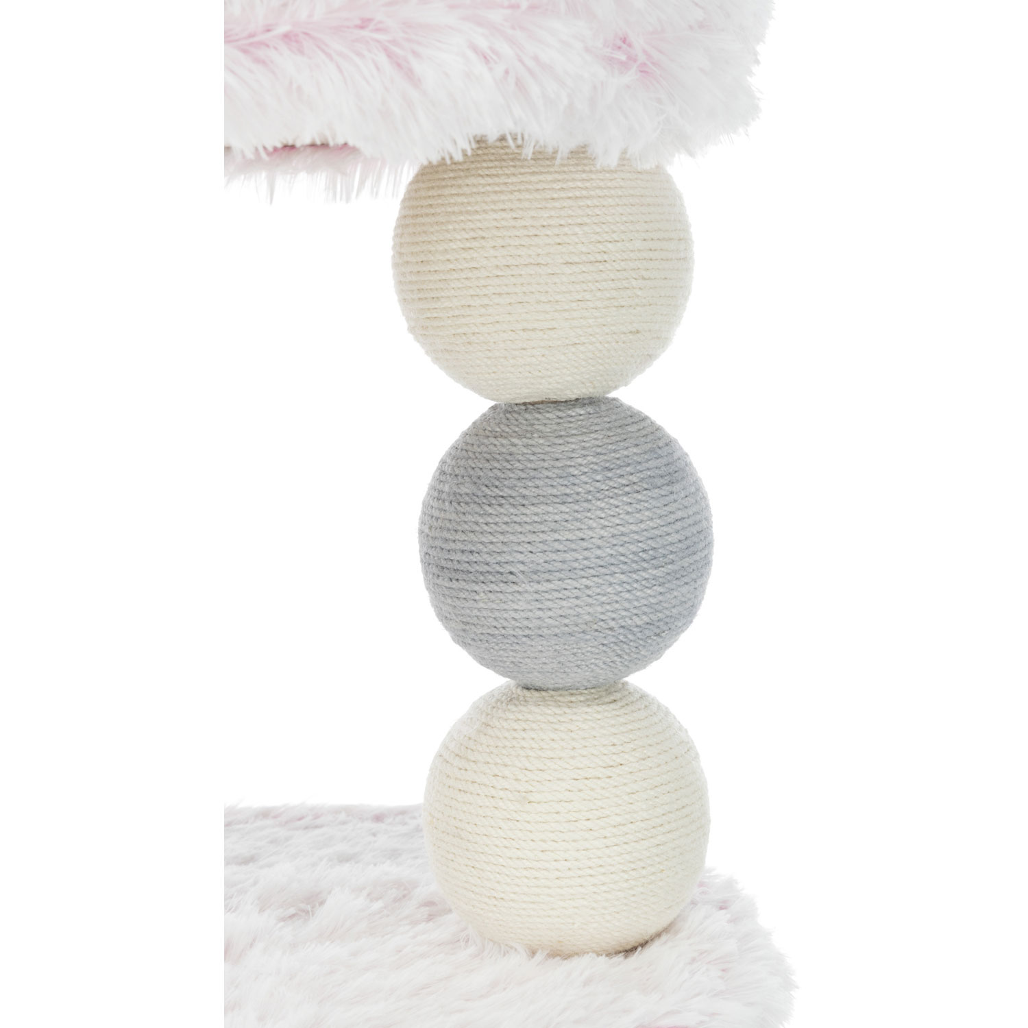 Poste Rascador Harvey, 73 cm, Blanco-rosa