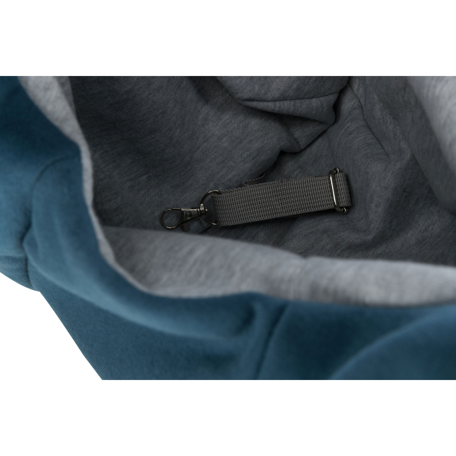 Mochila Frontal Soft, 22 × 20 × 60 cm, Azul/Gris claro