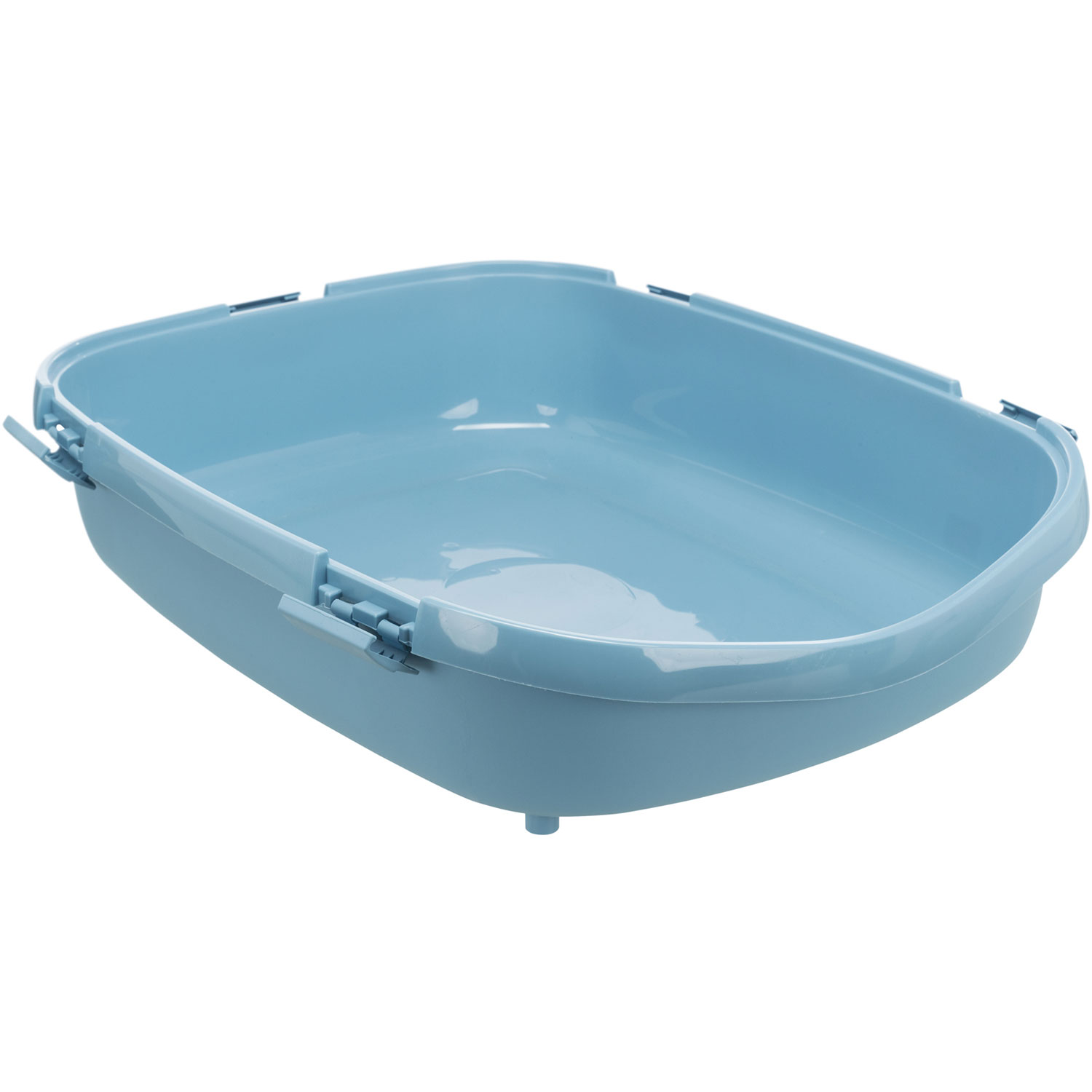 Bandeja Higiénica para gato Primo XXL con borde, 56 × 25 × 71 cm, Azul/Blanco
