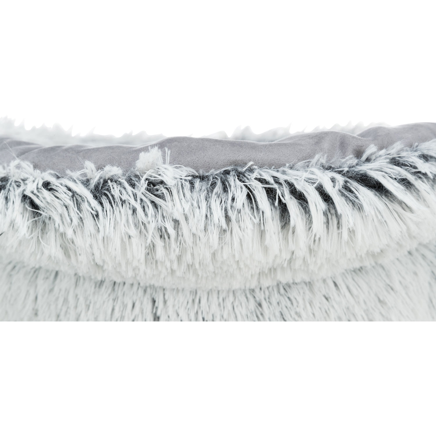 Sofá Harvey, redondo, ø 46 × 28 cm, Blanco-Negro
