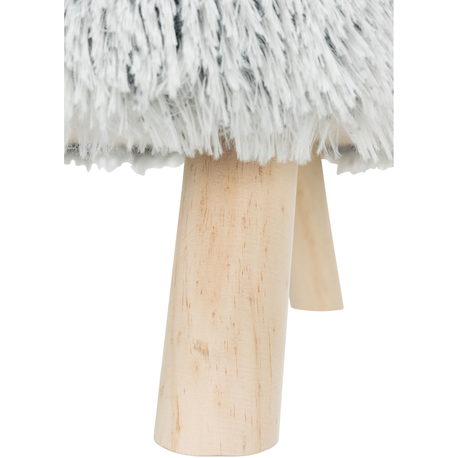 Sofá Harvey, redondo, ø 46 × 28 cm, Blanco-Negro