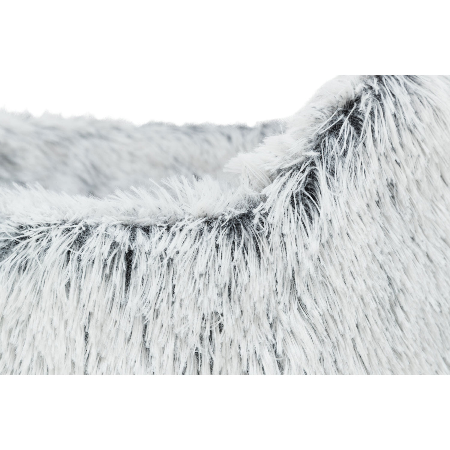 Sofá Harvey, redondo, ø 46 × 28 cm, Blanco-Negro