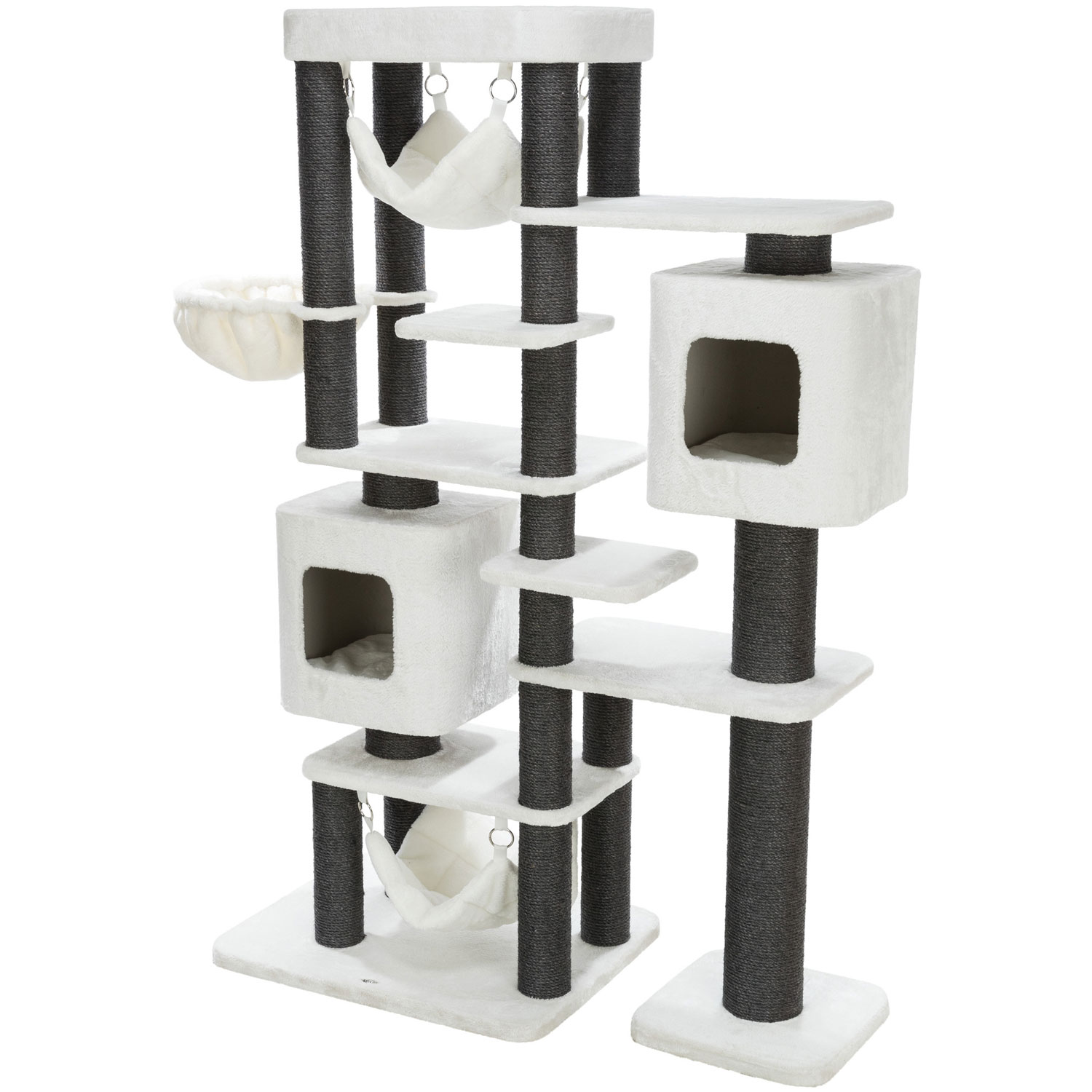 Poste Rascador XXL Lionello, 183 cm, Crema-Gris