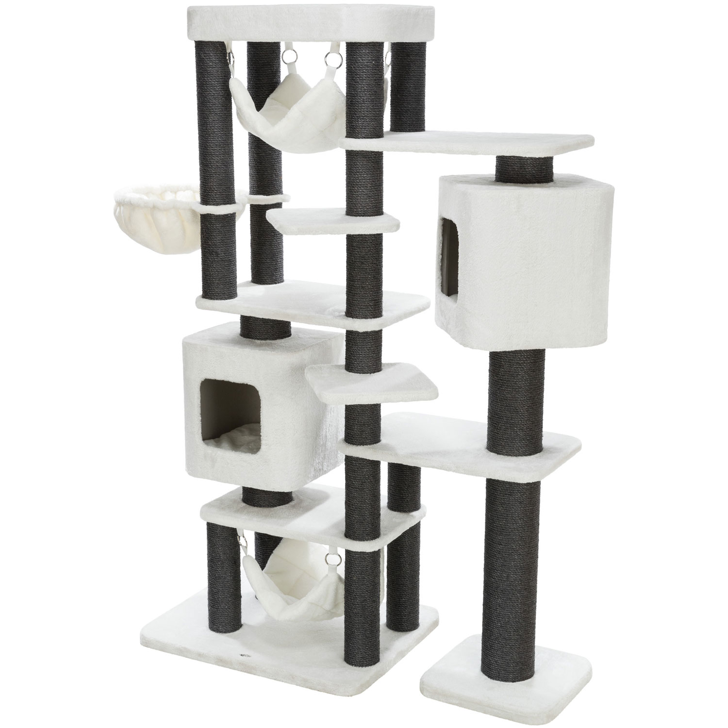 Poste Rascador XXL Lionello, 183 cm, Crema-Gris