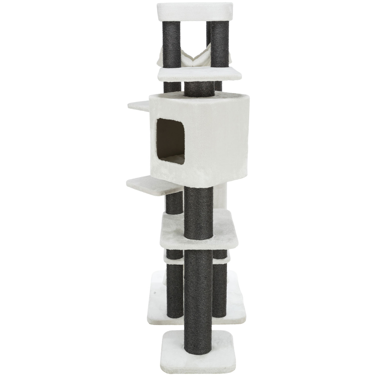 Poste Rascador XXL Lionello, 183 cm, Crema-Gris